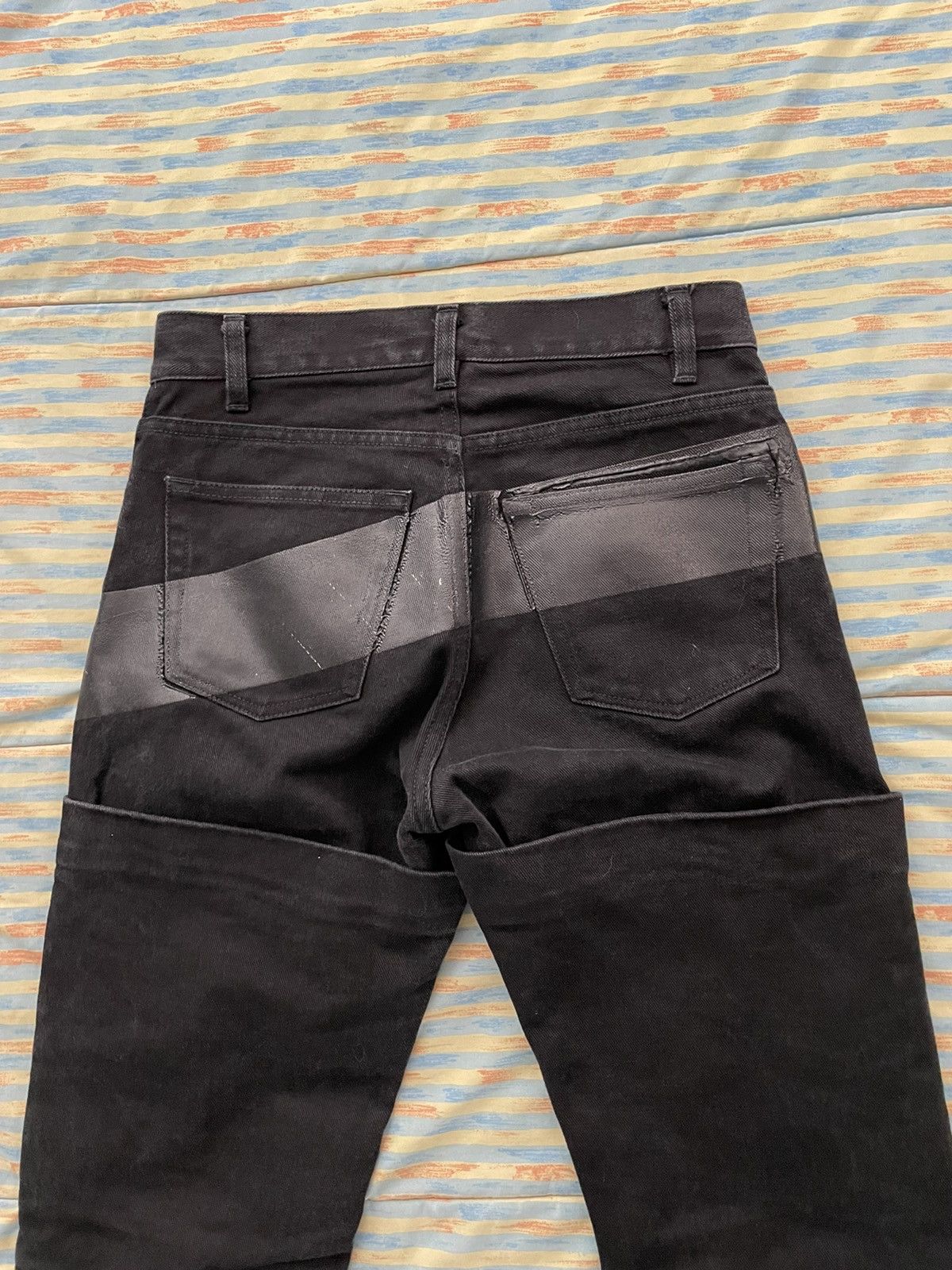 Helmut Lang Helmut Lang FW1997 Rubber Paint Stripe Jeans Size US 29 - 5 Thumbnail