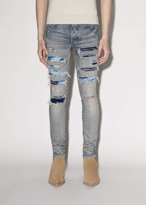 Amiri Amiri Tie-Dye Bandana Thrasher Jeans (Clay Indigo, US 33) | Grailed