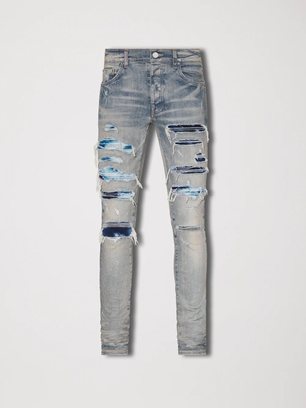 Amiri Amiri Tie-Dye Bandana Thrasher Jeans (Clay Indigo, US Amiri Amiri Tie-Dye Bandana Thrasher Jeans (Clay Indigo, US