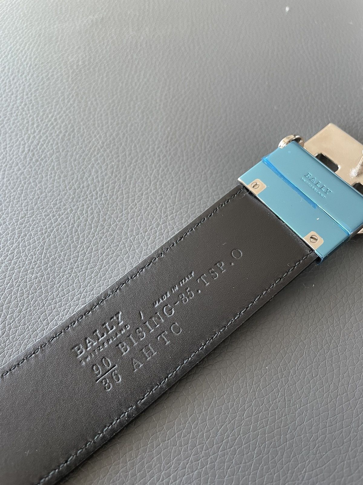 Bally Brand New Iconic Bally Logo Leather Belt Size 32 - 9 Thumbnail