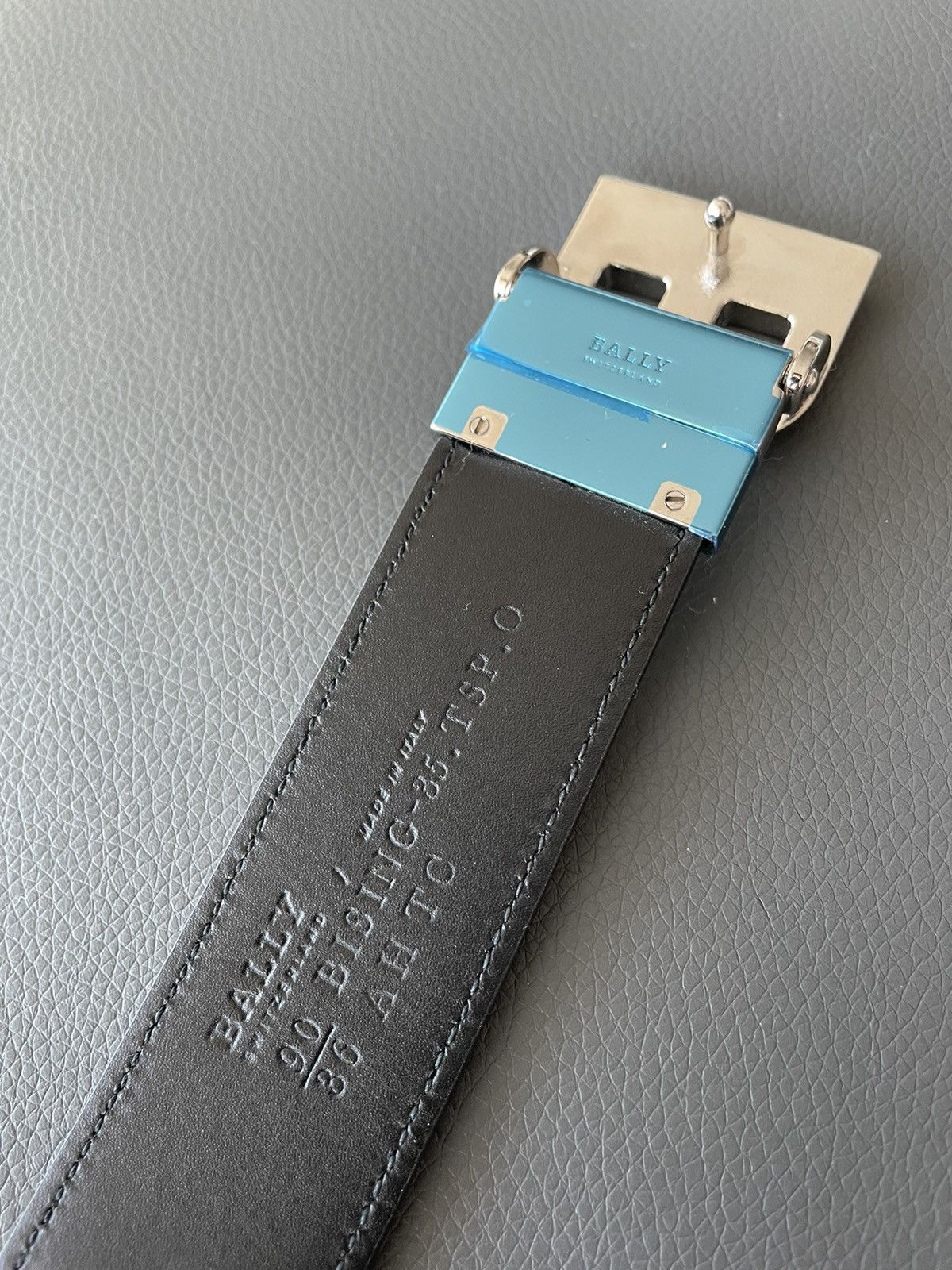 Bally Brand New Iconic Bally Logo Leather Belt Size 32 - 10 Thumbnail