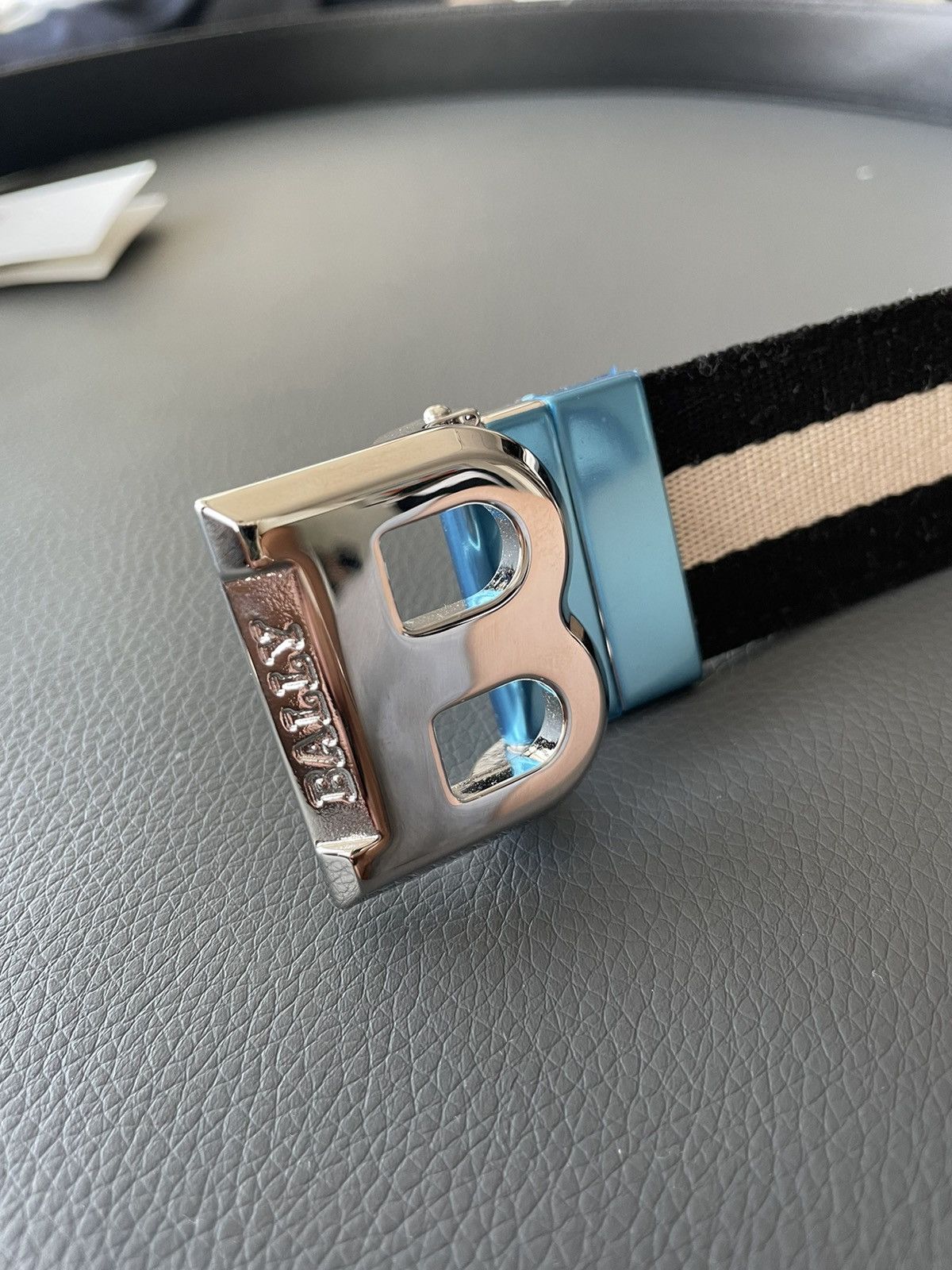 Bally Brand New Iconic Bally Logo Leather Belt Size 32 - 4 Thumbnail