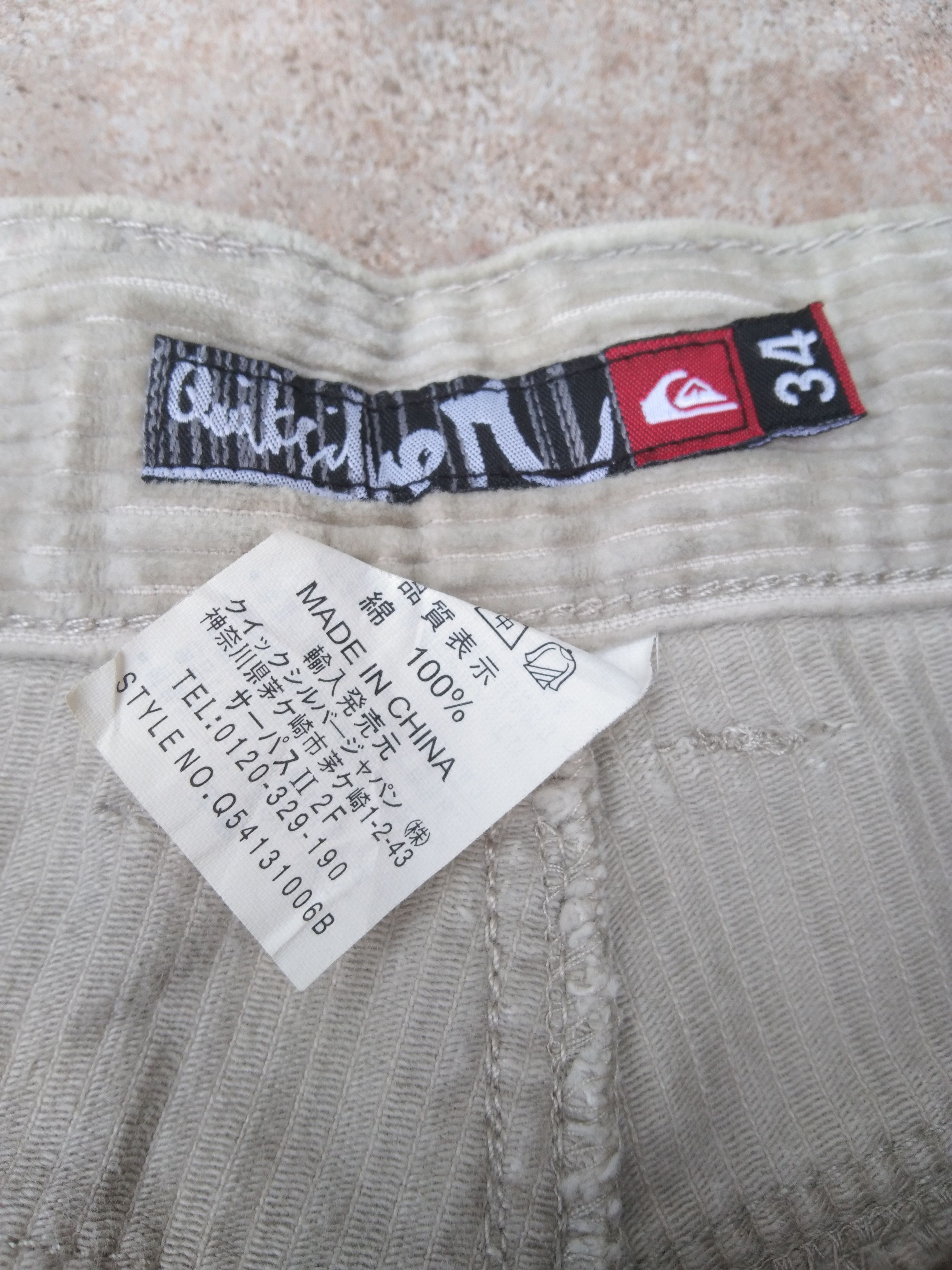 Quiksilver × Vintage Vintage Quiksilver Corduroy Loose Straight Baggy Pants 34x31 Size US 34 / EU 50 - 9 Thumbnail