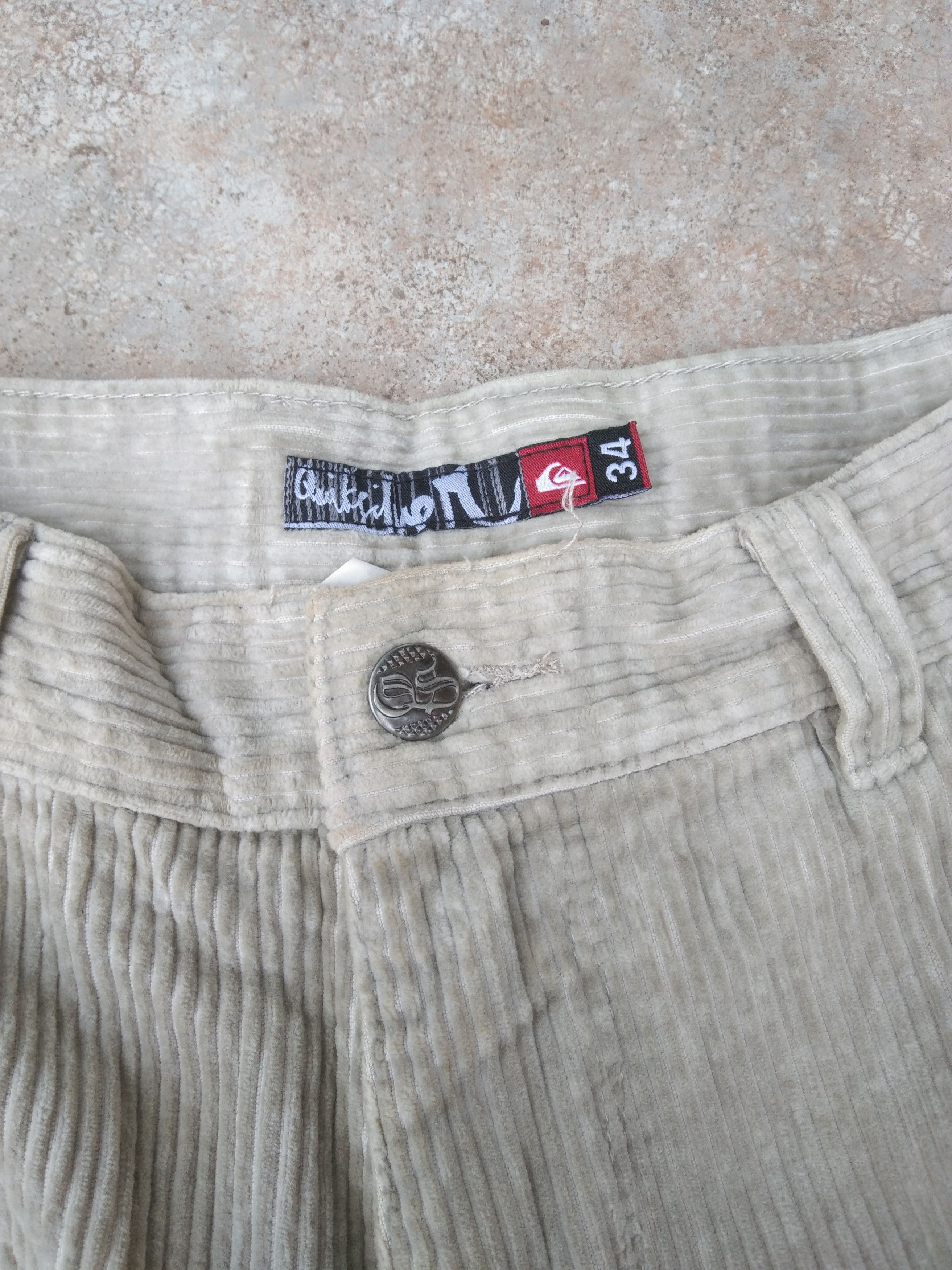 Quiksilver × Vintage Vintage Quiksilver Corduroy Loose Straight Baggy Pants 34x31 Size US 34 / EU 50 - 8 Thumbnail