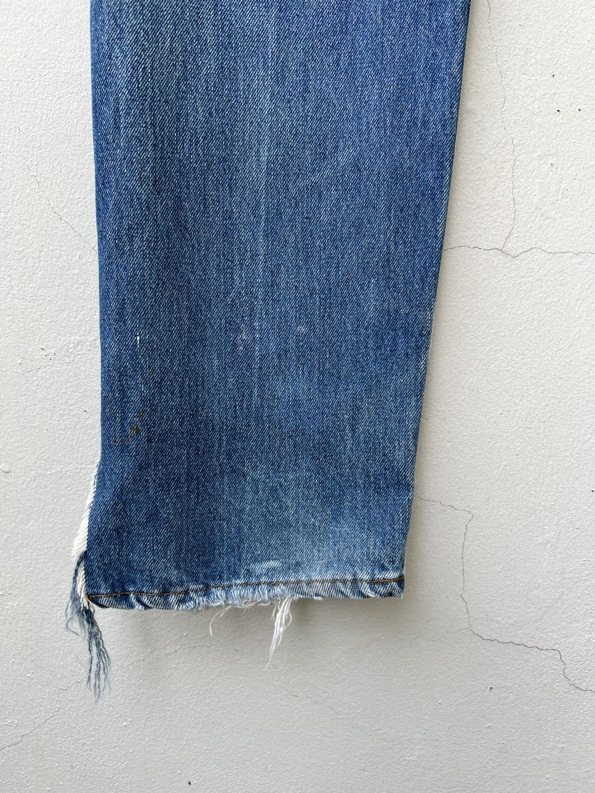 Levi's Vintage 80s Levi’s 505 Orange Tab Denim Trashed Jeans Size US 32 / EU 48 - 20 Thumbnail