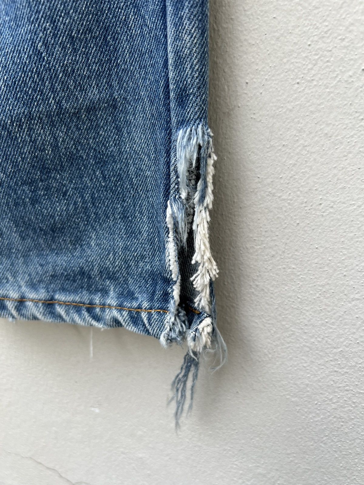 Levi's Vintage 80s Levi’s 505 Orange Tab Denim Trashed Jeans Size US 32 / EU 48 - 16 Thumbnail