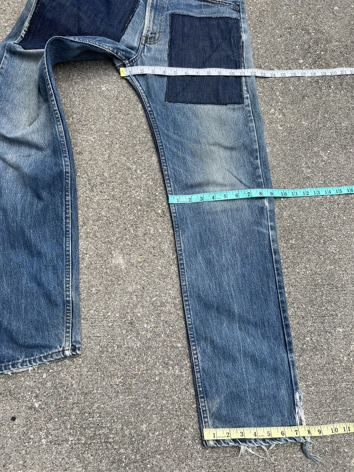 Levi's Vintage 80s Levi’s 505 Orange Tab Denim Trashed Jeans Size US 32 / EU 48 - 3 Thumbnail