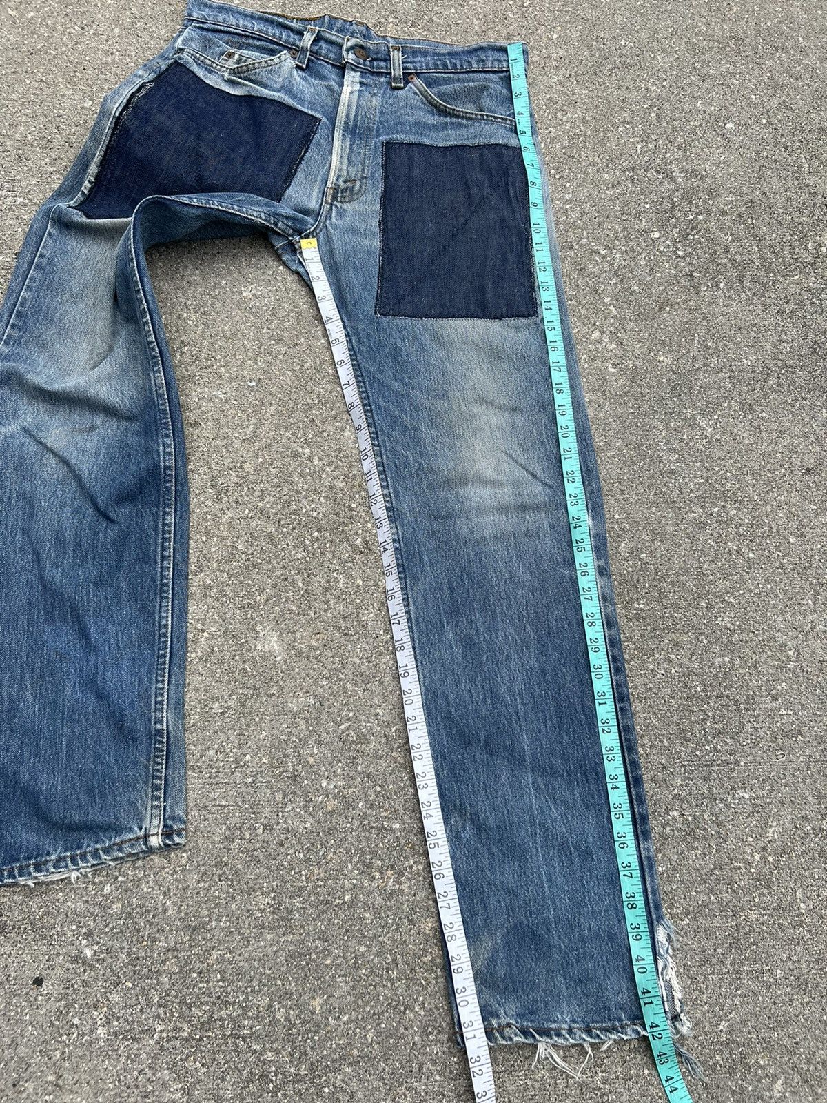 Levi's Vintage 80s Levi’s 505 Orange Tab Denim Trashed Jeans Size US 32 / EU 48 - 4 Thumbnail