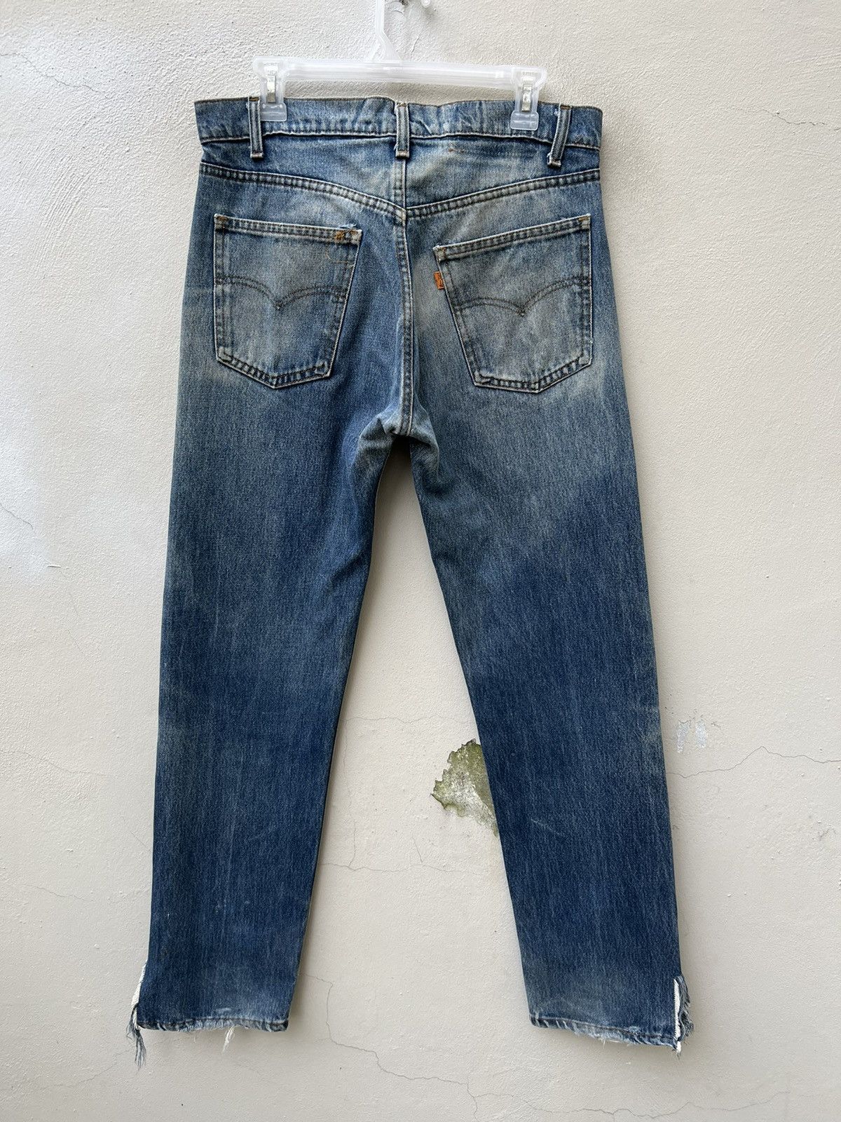 Levi's Vintage 80s Levi’s 505 Orange Tab Denim Trashed Jeans Size US 32 / EU 48 - 17 Thumbnail