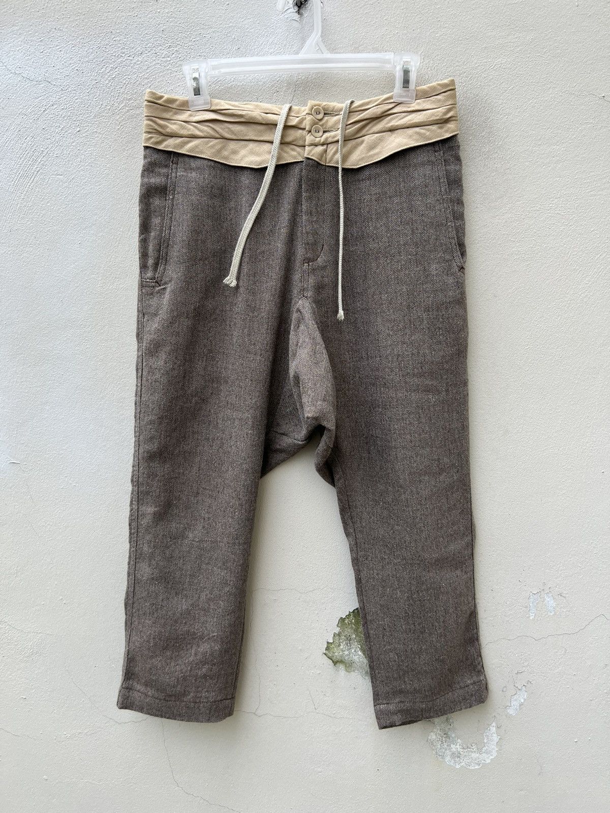 Sasquatchfabrix Sasquatchfabrix Japan Linen Blend Cropped Trouser Pant Size US 29 - 6 Thumbnail