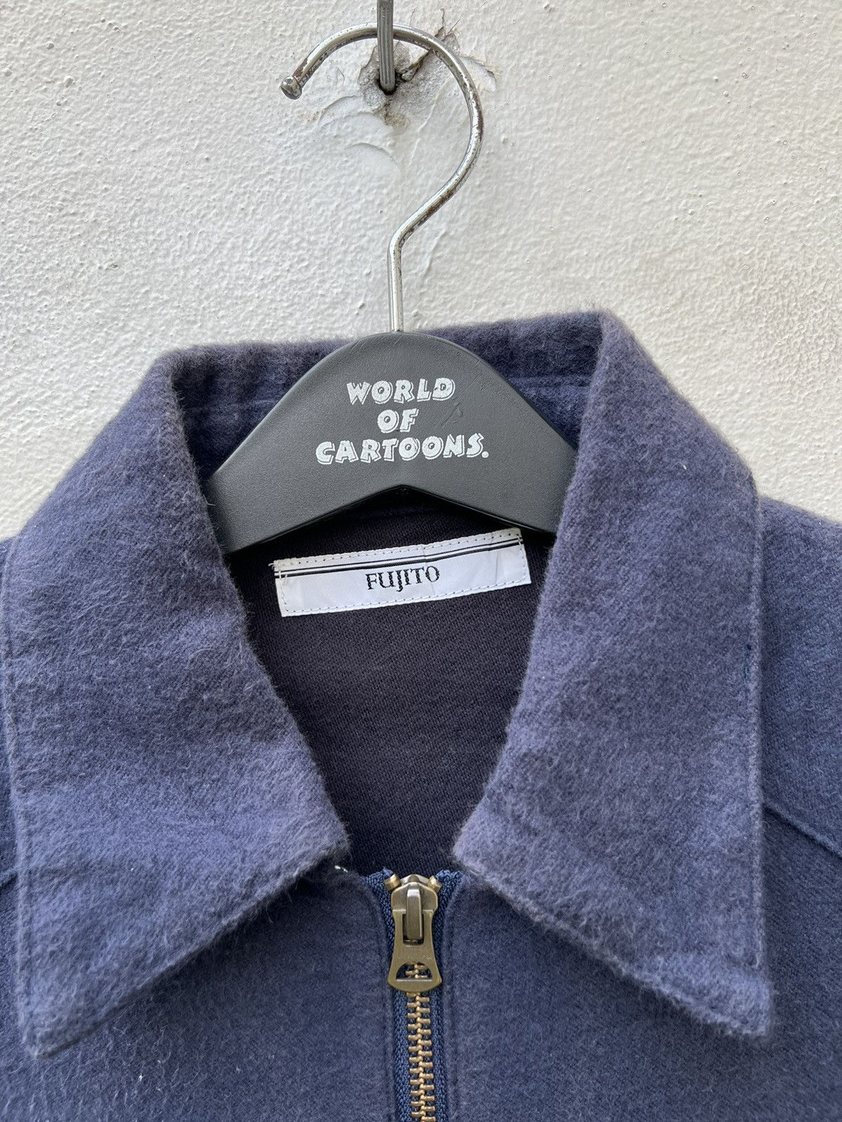 Fujito Fujito Japan Sun Fade Navy Blue 4 Pocket Zipper Jacket Shirt Size US S / EU 44-46 / 1 - 8 Thumbnail
