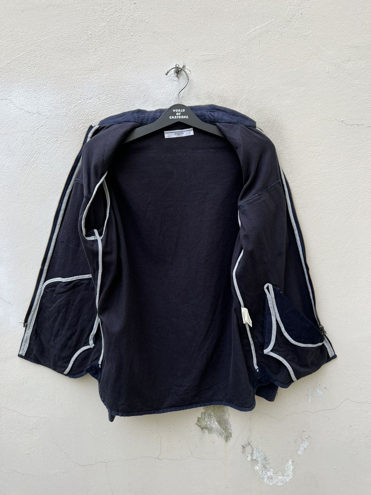 Fujito Fujito Japan Sun Fade Navy Blue 4 Pocket Zipper Jacket Shirt Size US S / EU 44-46 / 1 - 12 Thumbnail
