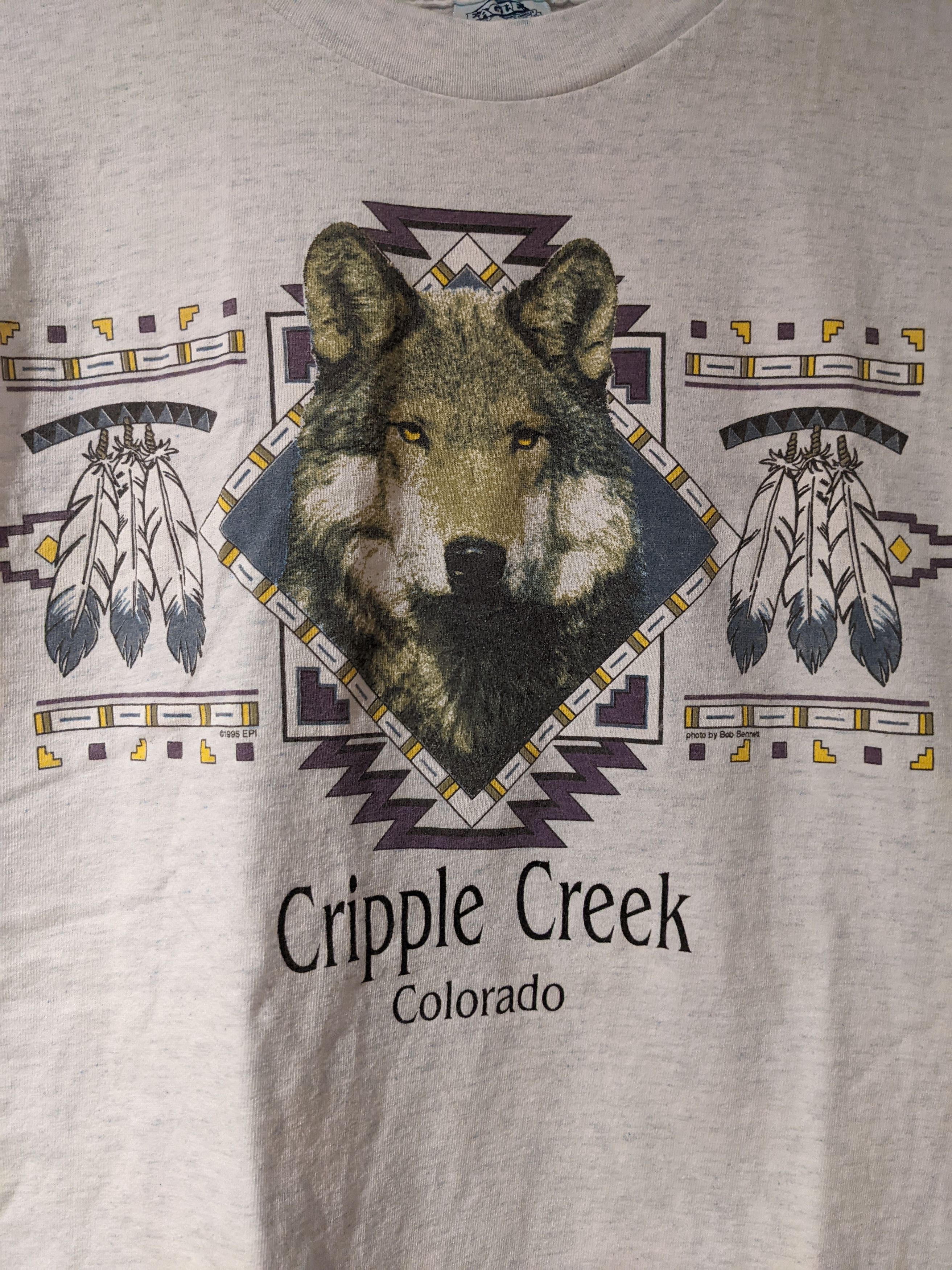 Vintage Vintage 1995 Wolf Animal Made in USA Single Stitch T-shirt Size US L / EU 52-54 / 3 - 2 Thumbnail