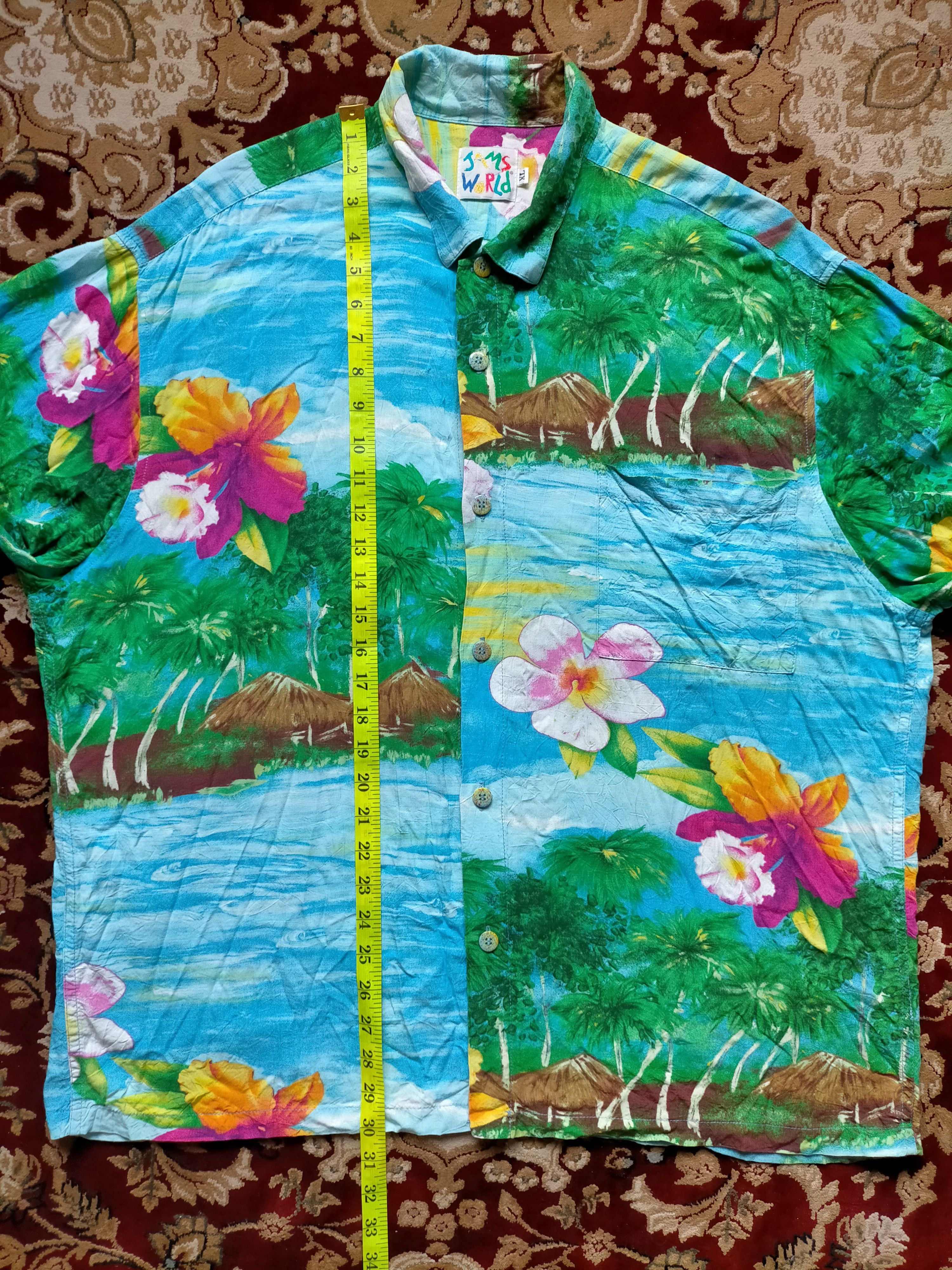 Jams World Vintage 80s Jams World Hawaii Rayon Button up Size US XL / EU 56 / 4 - 8 Thumbnail