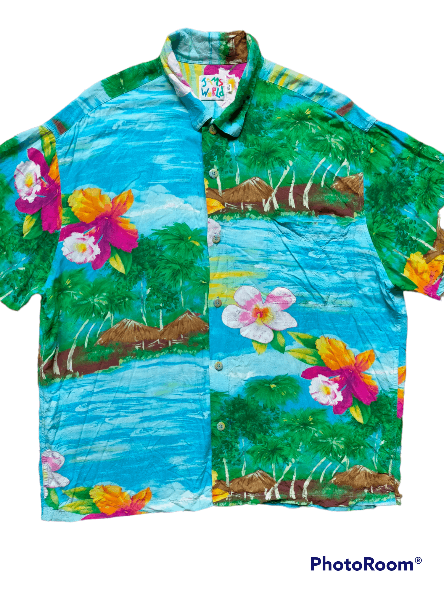 Jams World Vintage 80s Jams World Hawaii Rayon Button up Size US XL / EU 56 / 4 - 1 Thumbnail