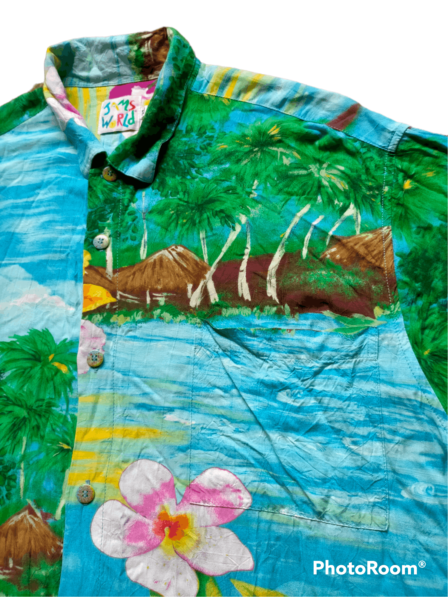 Jams World Vintage 80s Jams World Hawaii Rayon Button up Size US XL / EU 56 / 4 - 3 Thumbnail