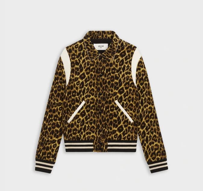 Celine Leopard Corduroy Teddy Jacket Grailed