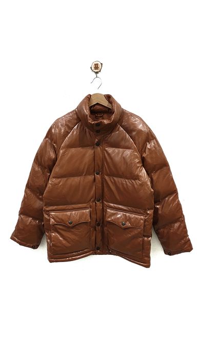 Bape leather shop classic down jacket