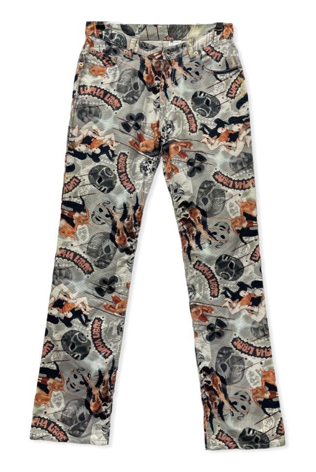 Japanese Brand × WWE 🔥 CASSOPI Wrestling Over Print Pants Made in Japan Size US 28 / EU 44 - 2 Thumbnail
