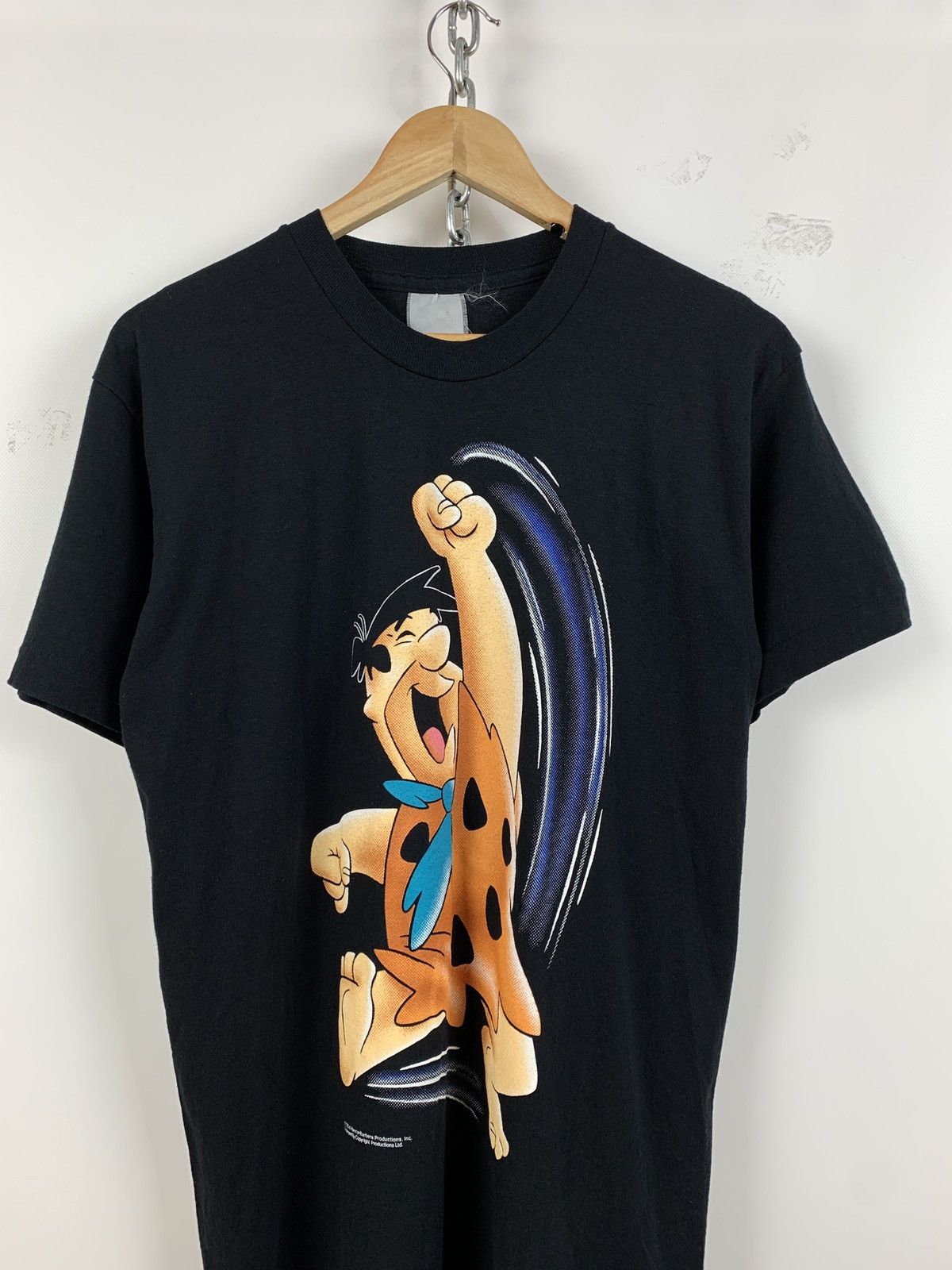 Cartoon Network 1994 Flintstones Yabba Dabba Doo Single Stitch Black T-Shirt Size US M / EU 48-50 / 2 - 4 Thumbnail