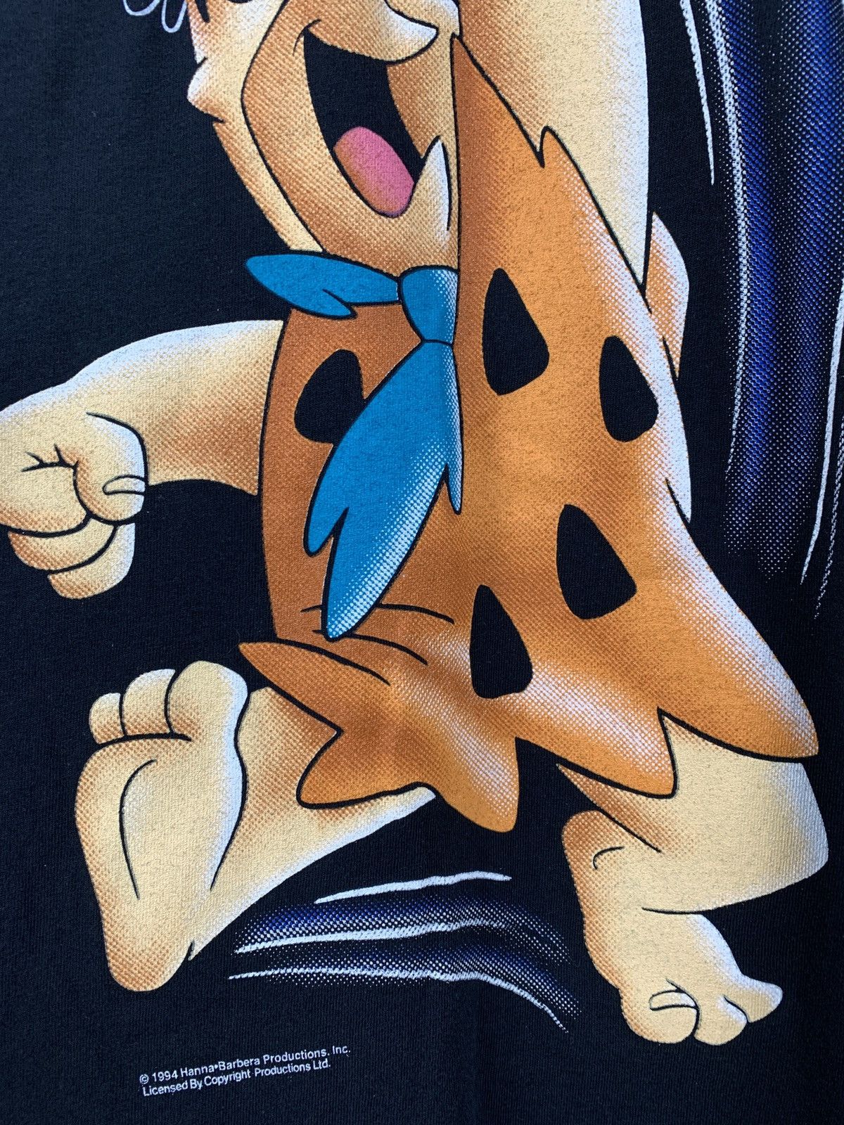 Cartoon Network 1994 Flintstones Yabba Dabba Doo Single Stitch Black T-Shirt Size US M / EU 48-50 / 2 - 13 Thumbnail
