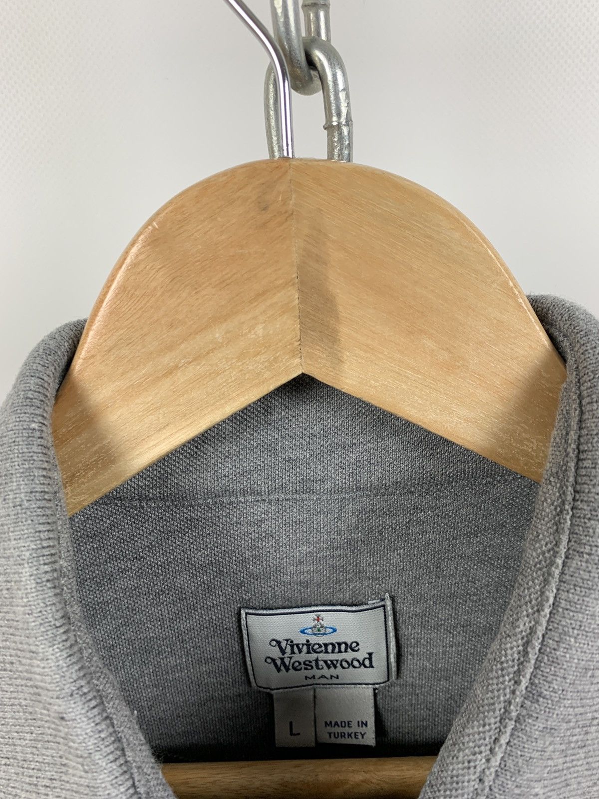 Vivienne Westwood Vivienne Westwood Grey/White Polo Shirt Size US L / EU 52-54 / 3 - 12 Thumbnail
