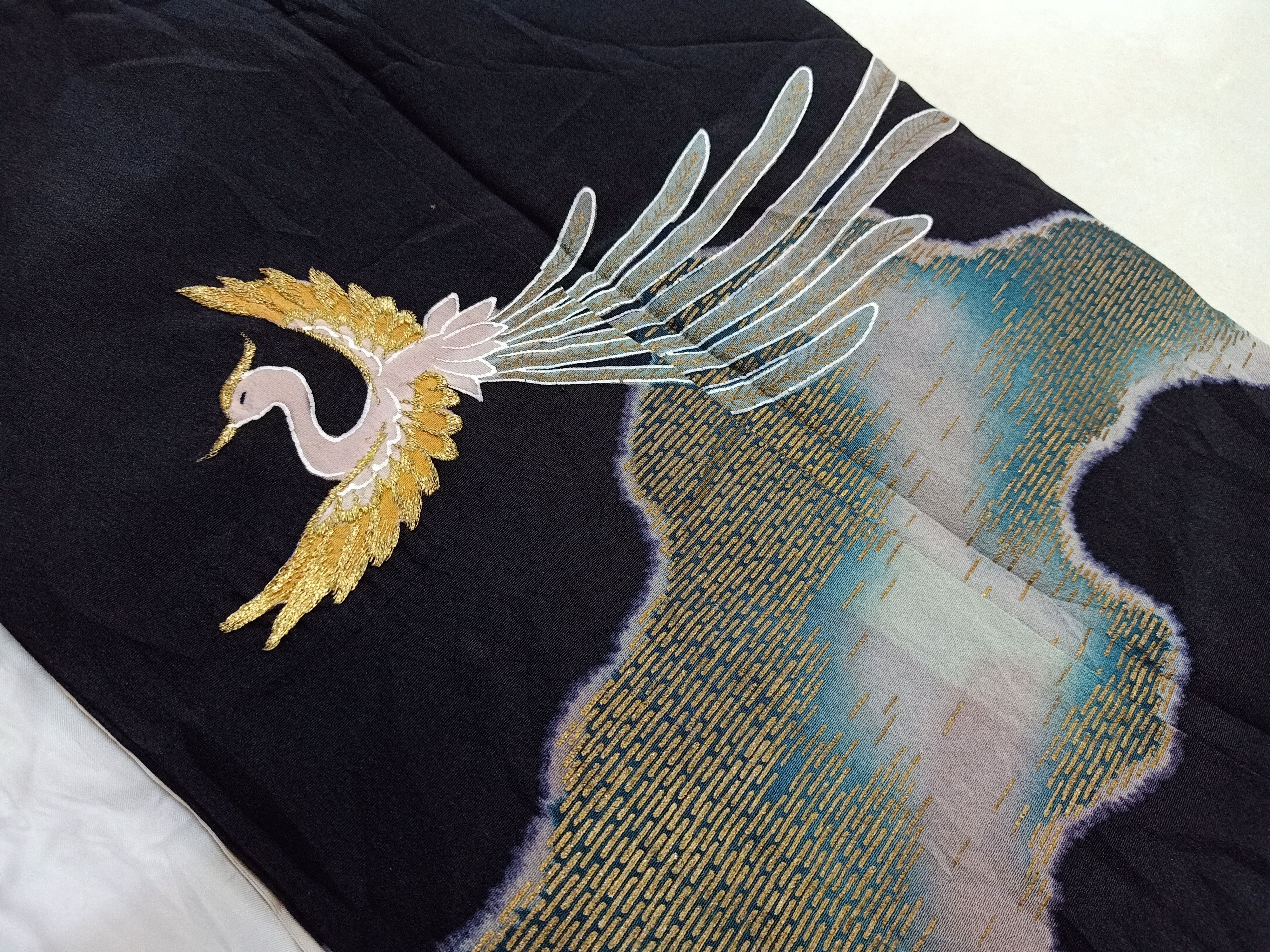 Designer × Japanese Brand FUSHICHOU KIMONO Japanese Phoenix Art Gold Stitching Size US M / EU 48-50 / 2 - 6 Thumbnail