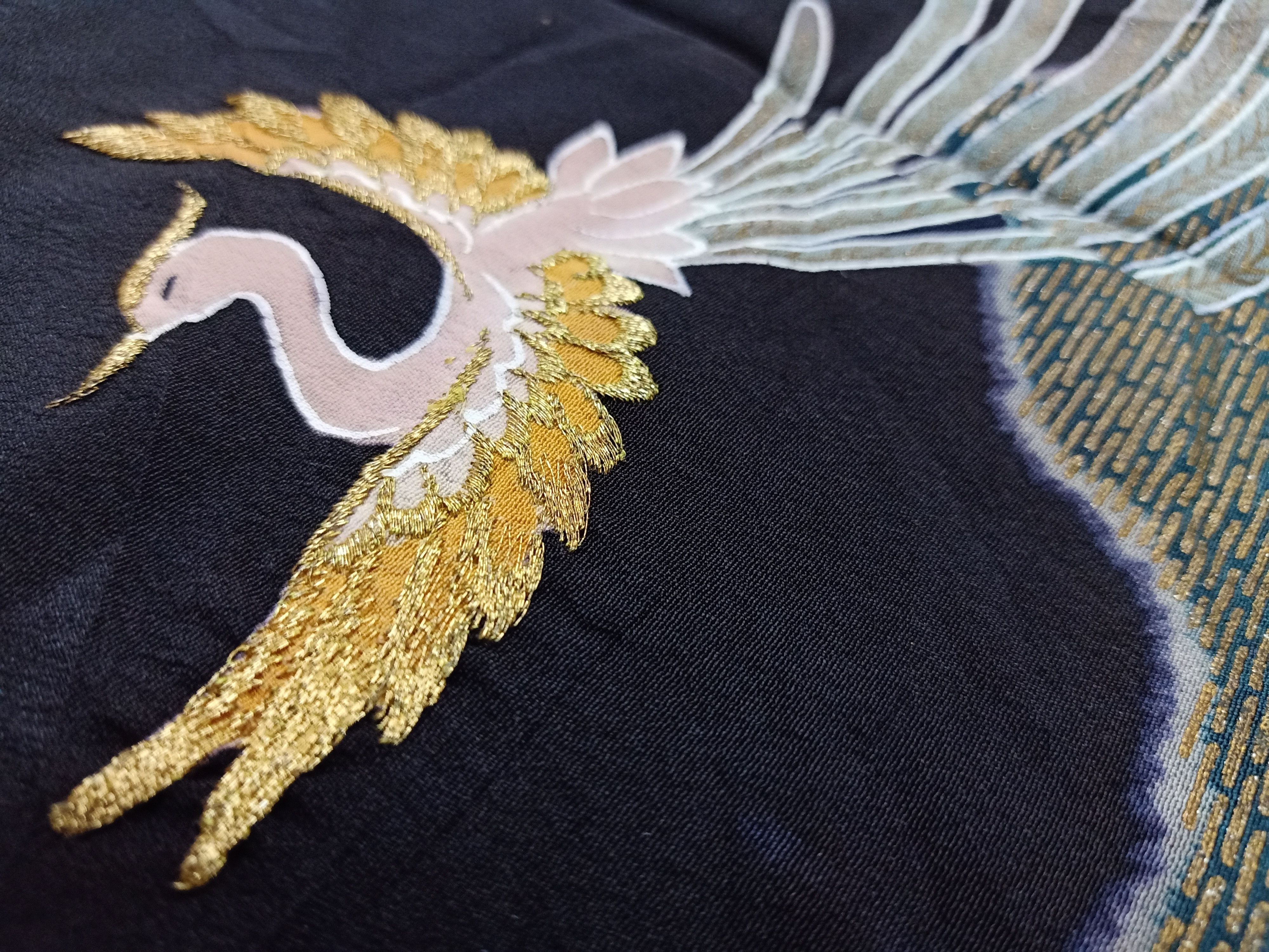 Designer × Japanese Brand FUSHICHOU KIMONO Japanese Phoenix Art Gold Stitching Size US M / EU 48-50 / 2 - 3 Thumbnail