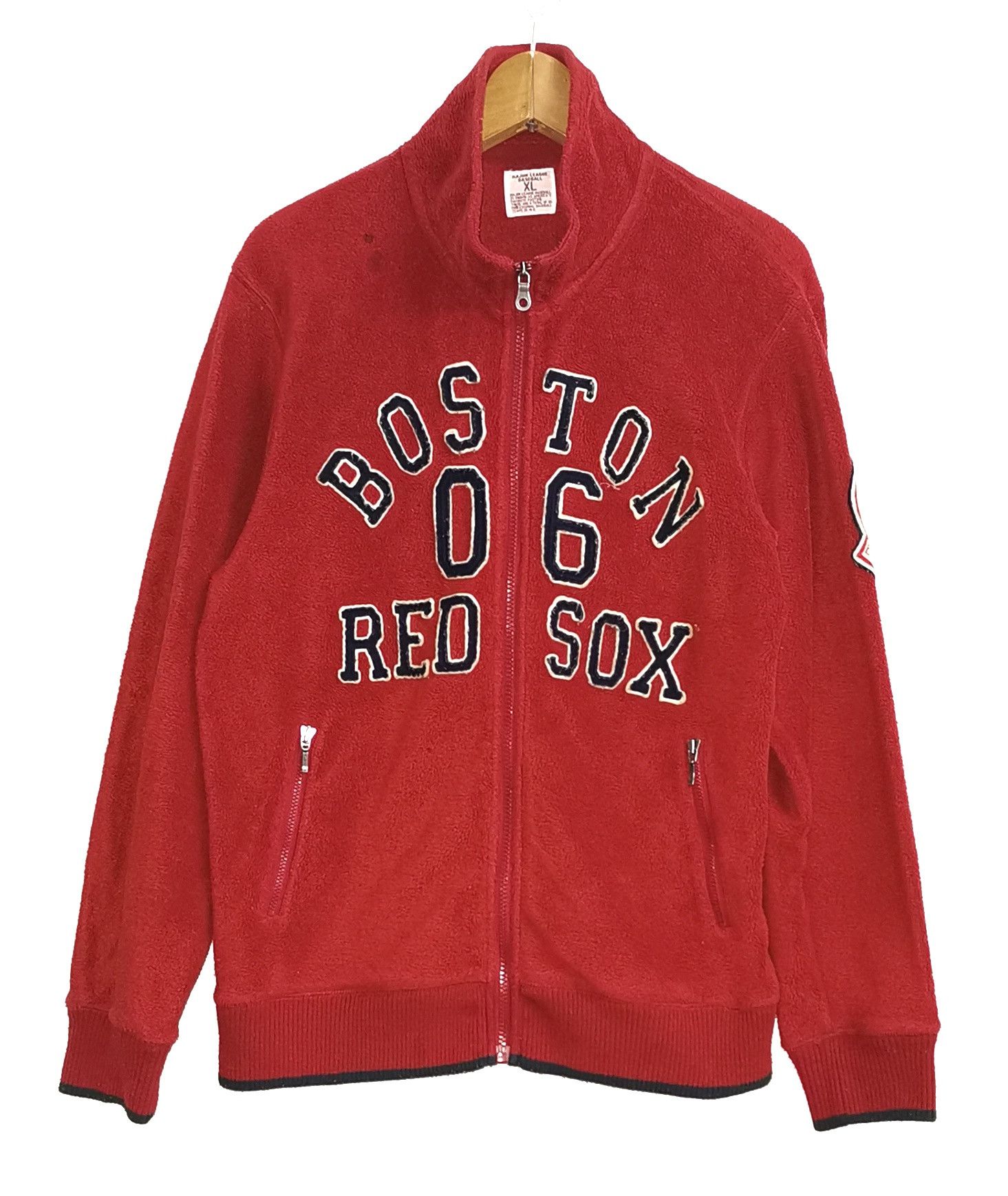 image of Mlb x Triple A Baseball Major League Baseball Boston Red Sox Fleece Jacket, Men's (Size Medium)