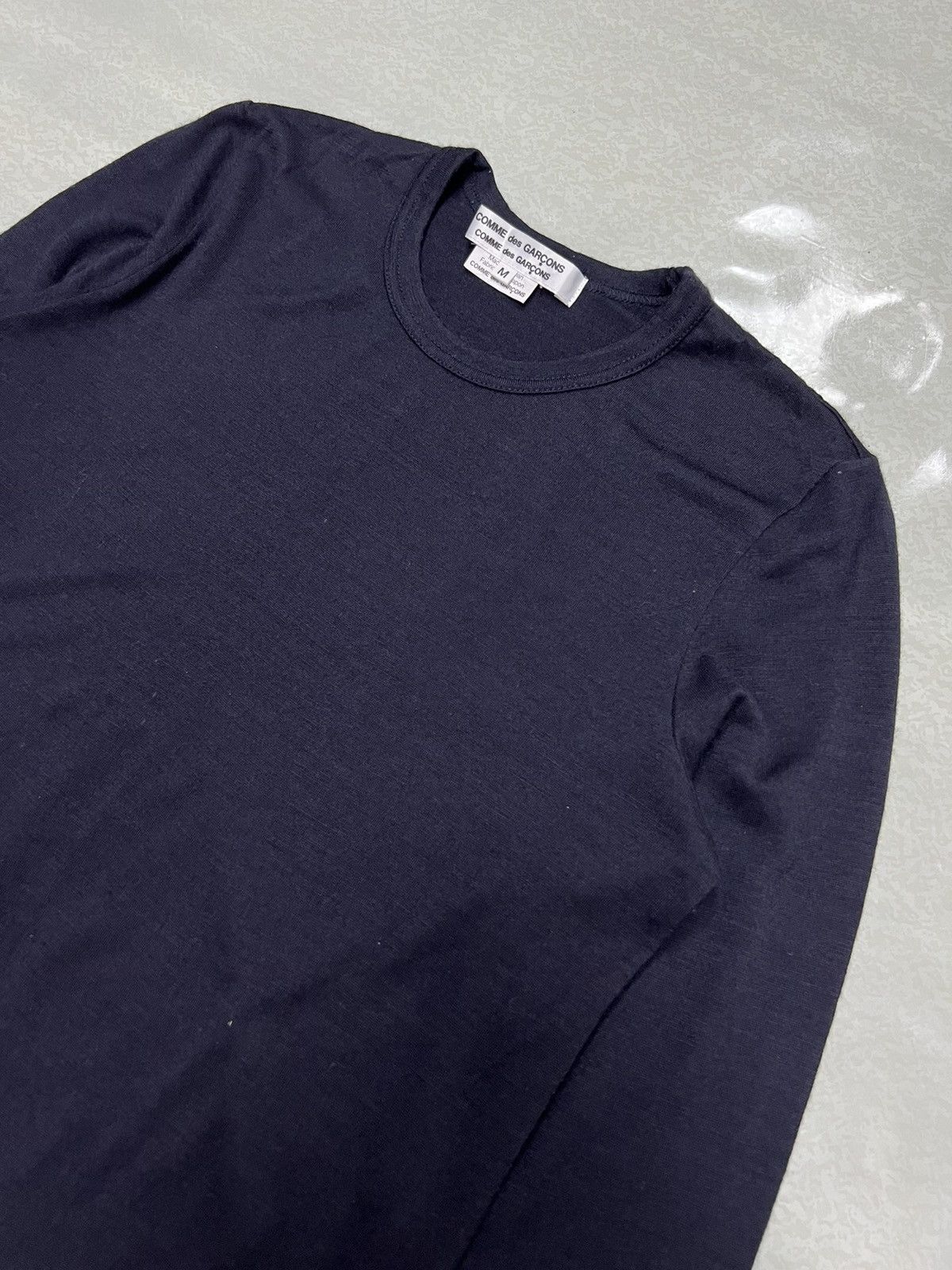 Comme des Garcons A/W 08’ Wool Jersey Scalloped Bleach Knit Cut&Sew L/S Size US M / EU 48-50 / 2 - 3 Thumbnail