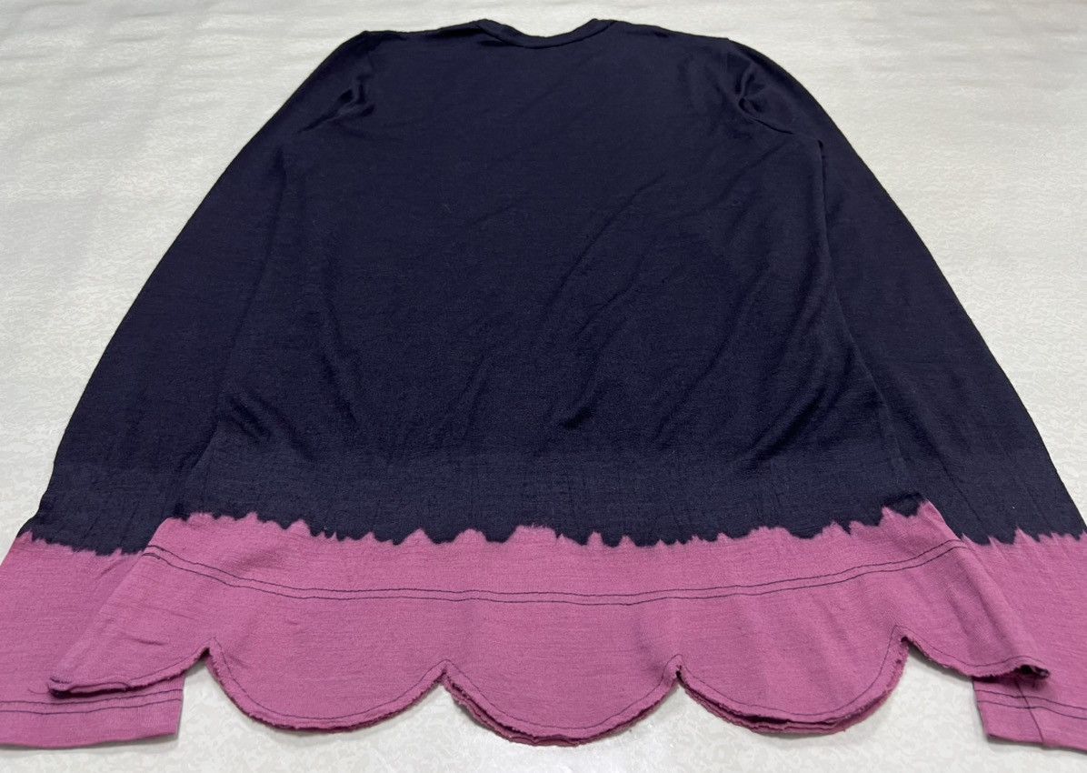 Comme des Garcons A/W 08’ Wool Jersey Scalloped Bleach Knit Cut&Sew L/S Size US M / EU 48-50 / 2 - 10 Thumbnail