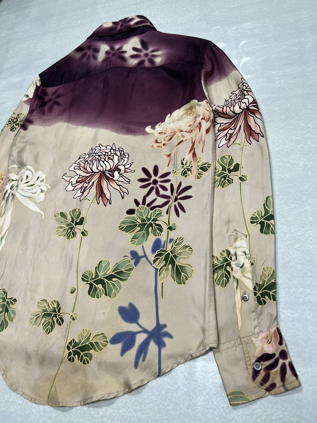Gucci Gucci - Tom Ford - S/S 01’ - Floral Silk Shirt Size US XS / EU 42 / 0 - 9 Thumbnail