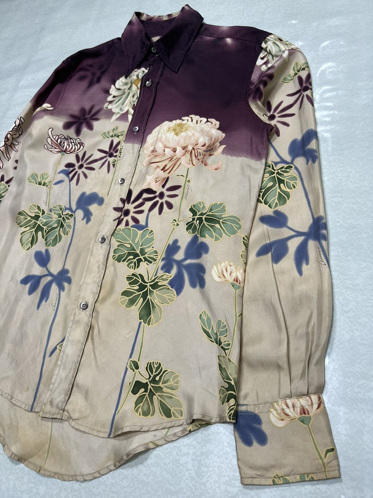 Gucci Gucci - Tom Ford - S/S 01’ - Floral Silk Shirt Size US XS / EU 42 / 0 - 5 Thumbnail