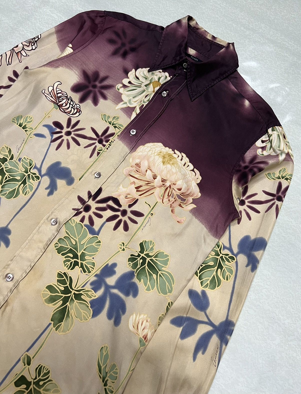 Gucci Gucci - Tom Ford - S/S 01’ - Floral Silk Shirt Size US XS / EU 42 / 0 - 3 Thumbnail