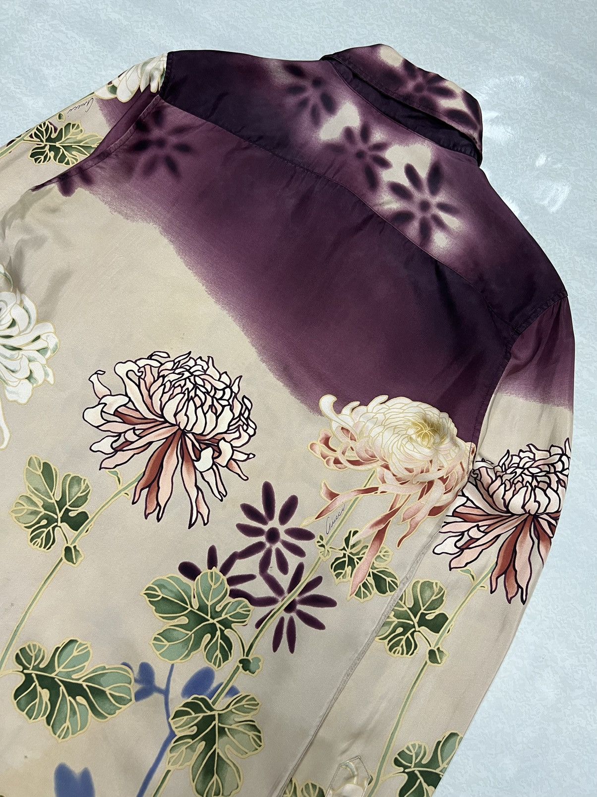 Gucci Gucci - Tom Ford - S/S 01’ - Floral Silk Shirt Size US XS / EU 42 / 0 - 7 Thumbnail