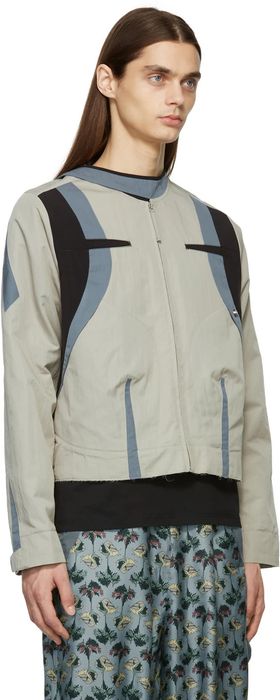 Kiko Kostadinov Grey & Blue Jethra Jacket | Grailed