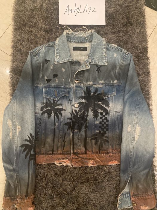 Amiri palm hot sale denim jacket