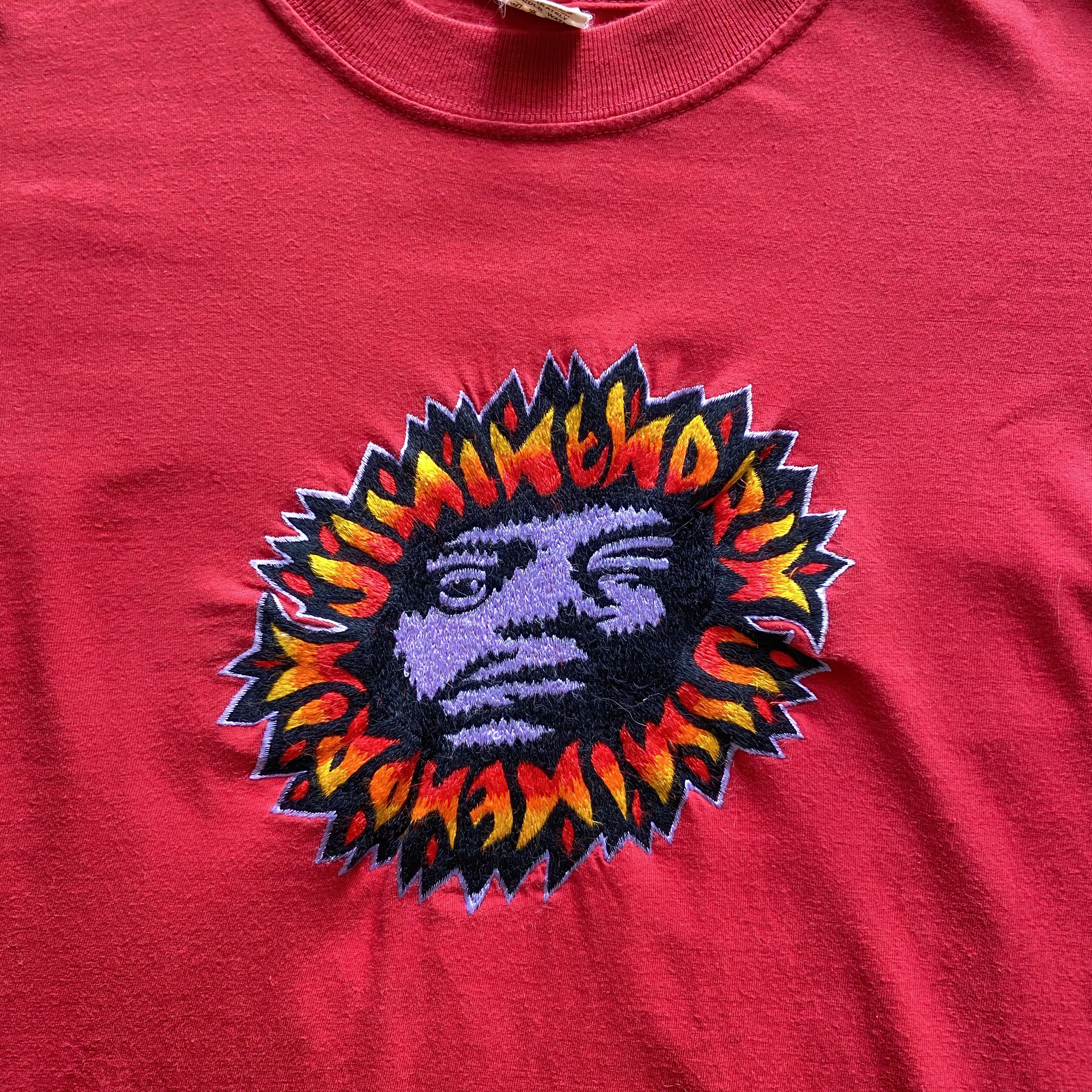 Vintage 80's Jimi Hendrix Psychedilc Embroidery Face Tee Size US M / EU 48-50 / 2 - 2 Thumbnail