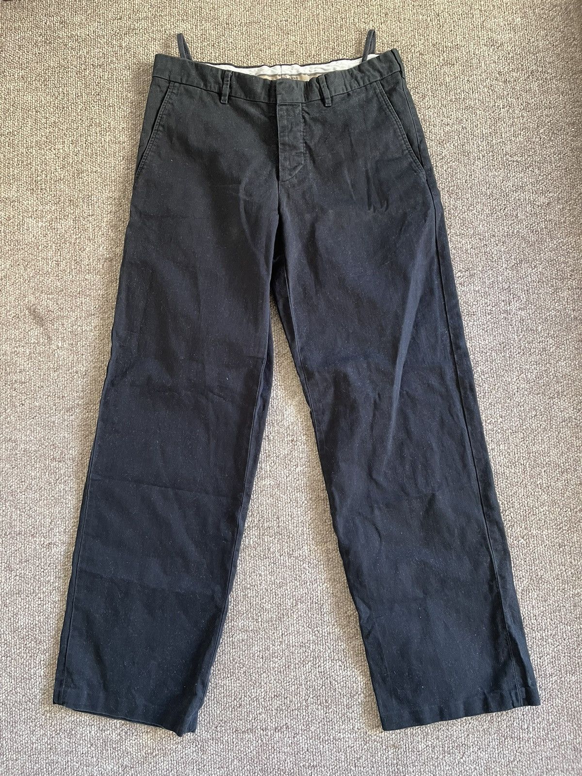 Image of Black Late 90's Early 2000S Helmut Lang Cotton Trousers, Men's (Size 30)