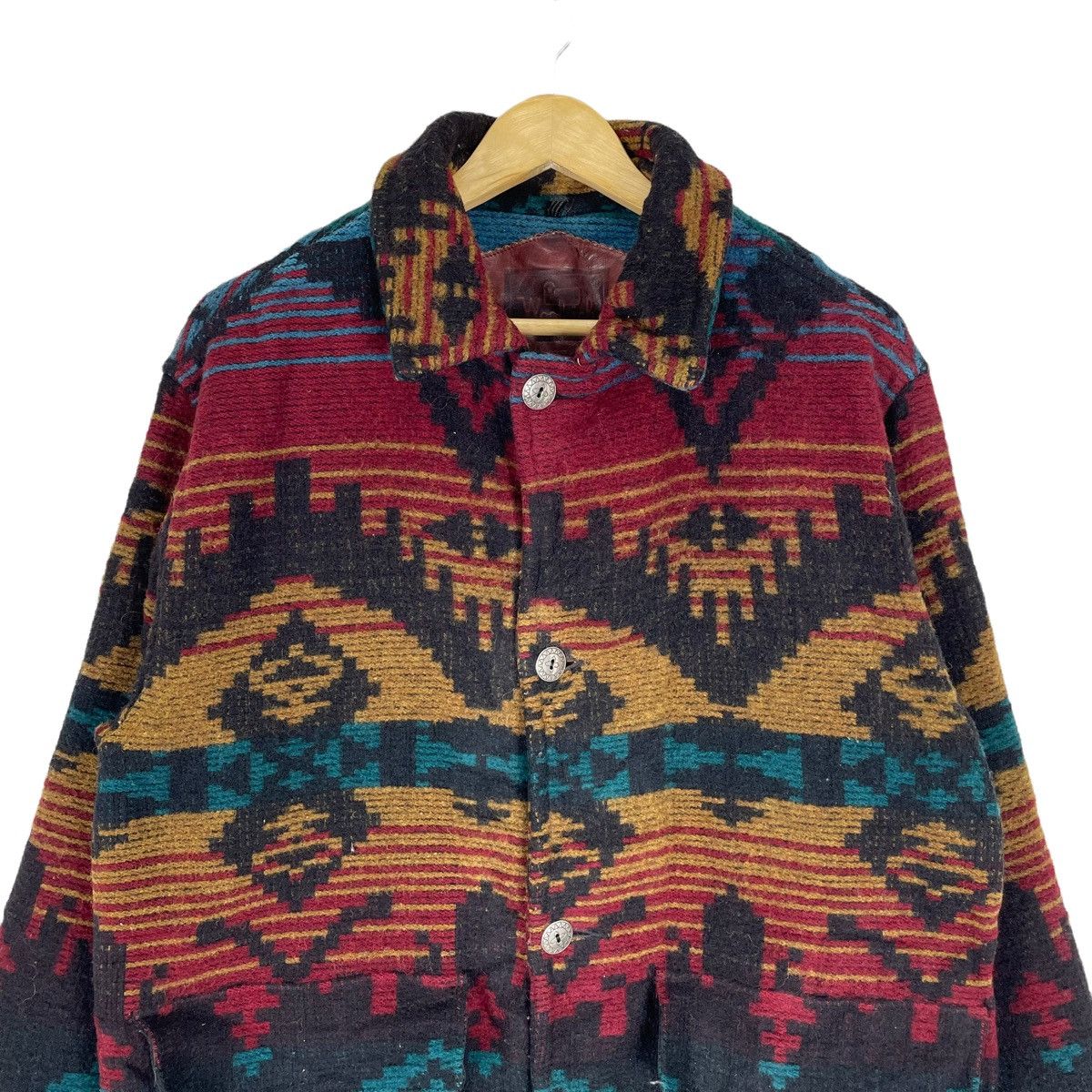 Native × Woolrich Woolen Mills 🔥WOOLRICH AZTEC WOOL BUTTON JACKET Size US M / EU 48-50 / 2 - 2 Thumbnail