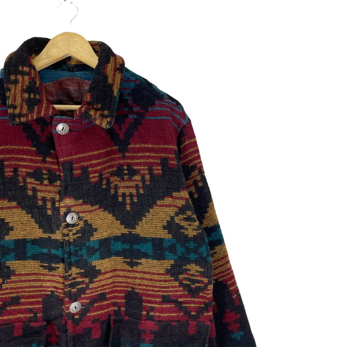 Native × Woolrich Woolen Mills 🔥WOOLRICH AZTEC WOOL BUTTON JACKET Size US M / EU 48-50 / 2 - 3 Thumbnail