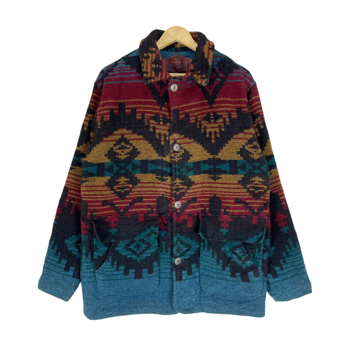 Native × Woolrich Woolen Mills 🔥WOOLRICH AZTEC WOOL BUTTON JACKET Size US M / EU 48-50 / 2 - 1 Thumbnail