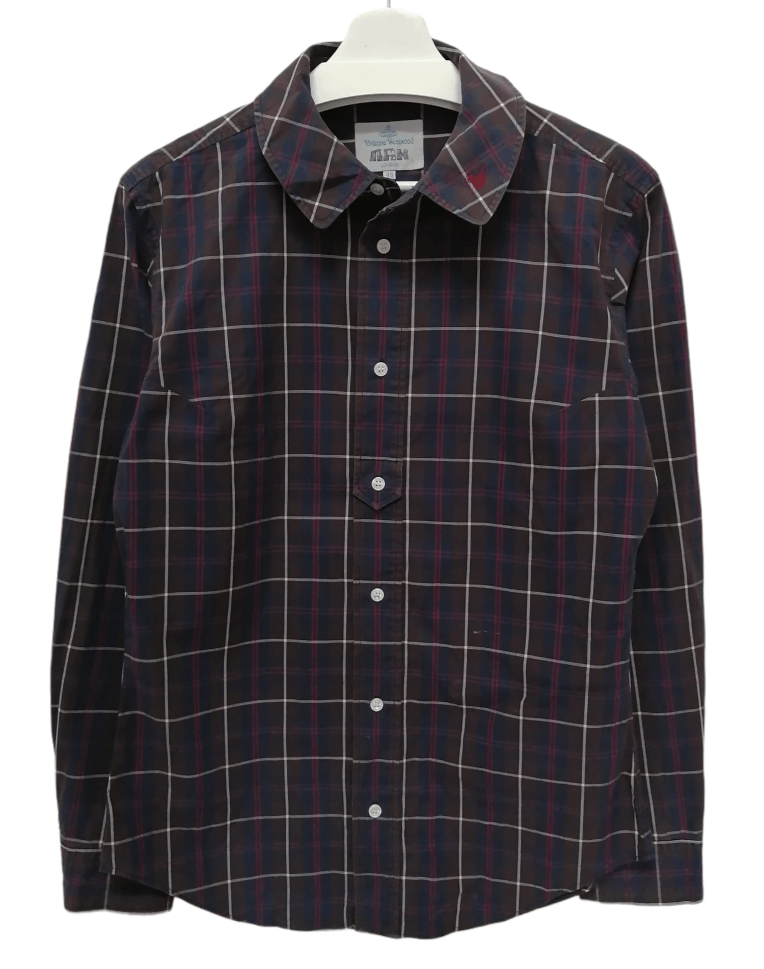 image of Vintage Vivienne Westwood Checkered Shirt, Men's (Size Medium)
