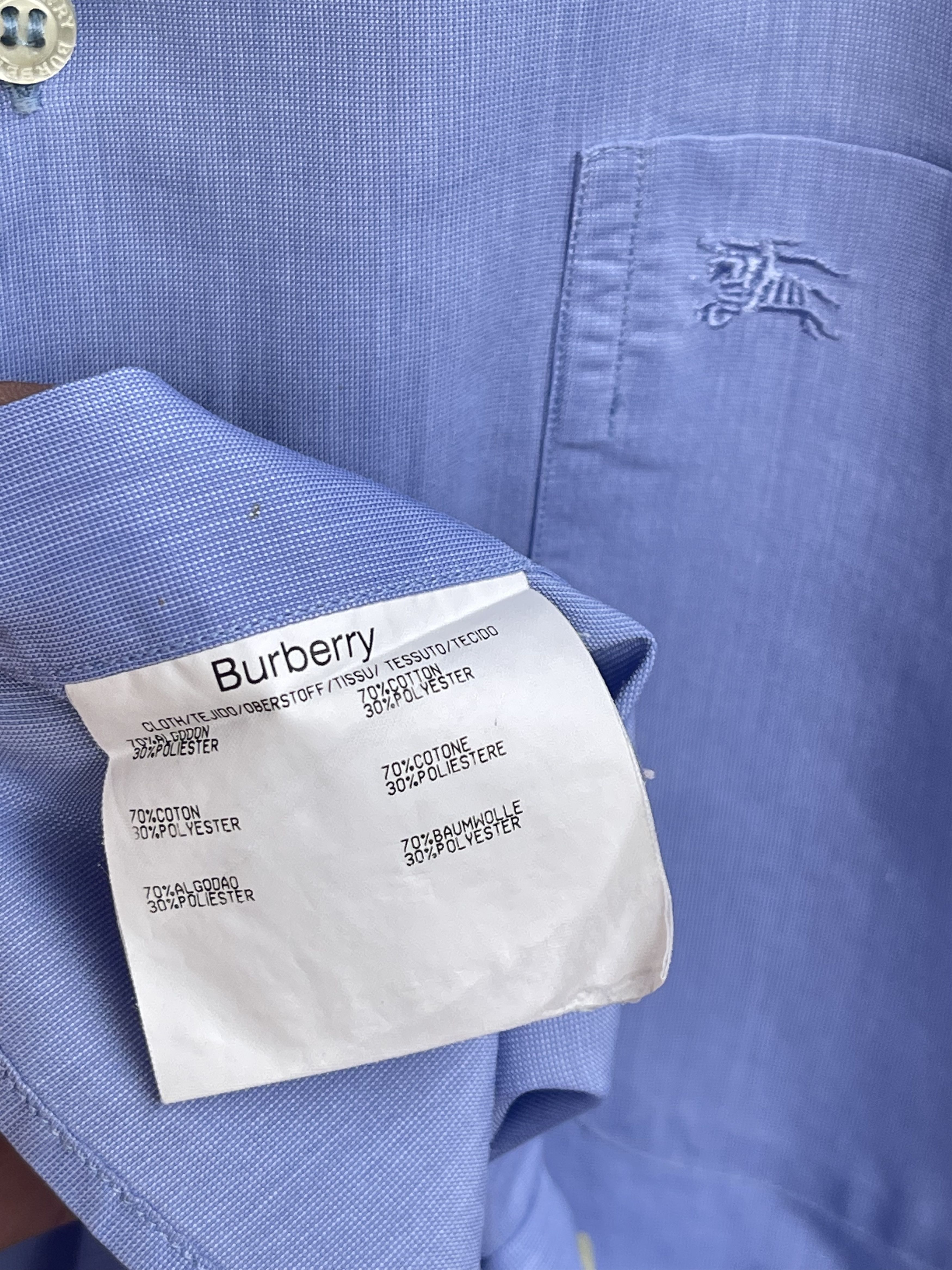 Burberry 🔥 blue Burberry shirt size xxl / xxxl luxury classic Size US XXL / EU 58 / 5 - 6 Thumbnail