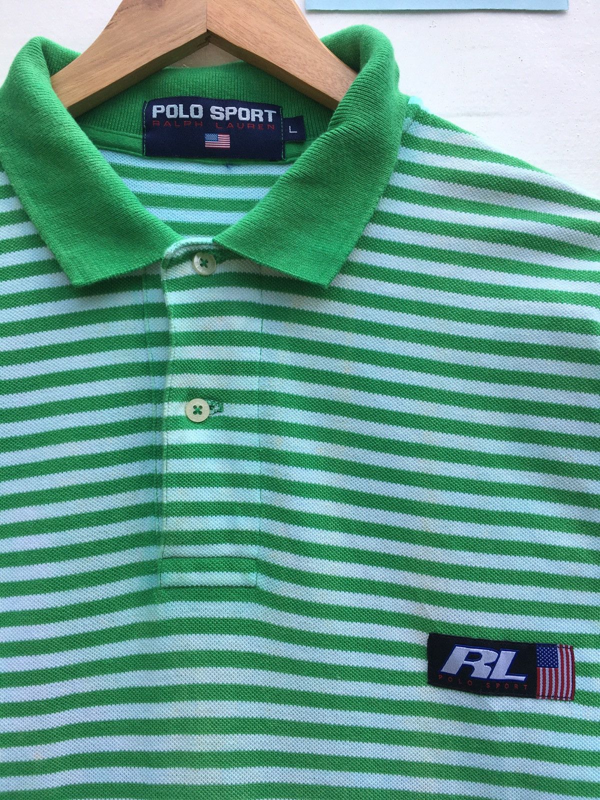 Polo Ralph Lauren Vintage Polo Sport Ralph Lauren Stripes Shirt Size US L / EU 52-54 / 3 - 7 Thumbnail