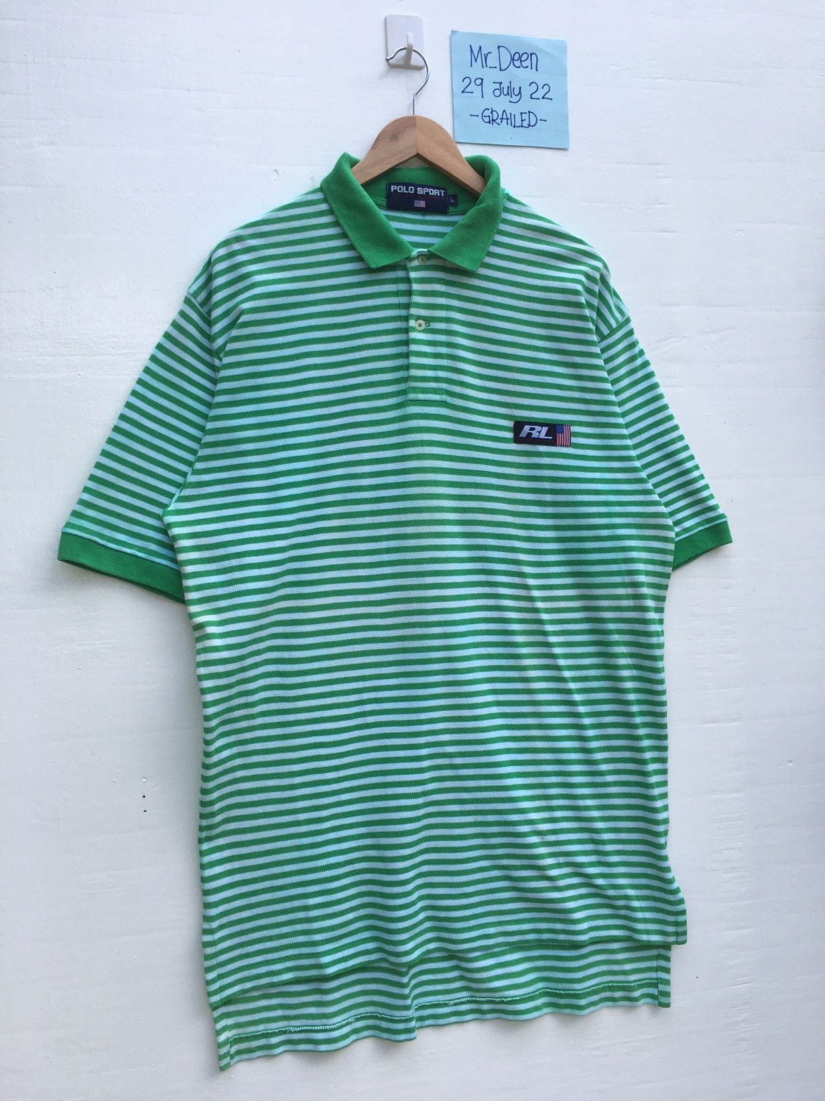 Polo Ralph Lauren Vintage Polo Sport Ralph Lauren Stripes Shirt Size US L / EU 52-54 / 3 - 3 Thumbnail