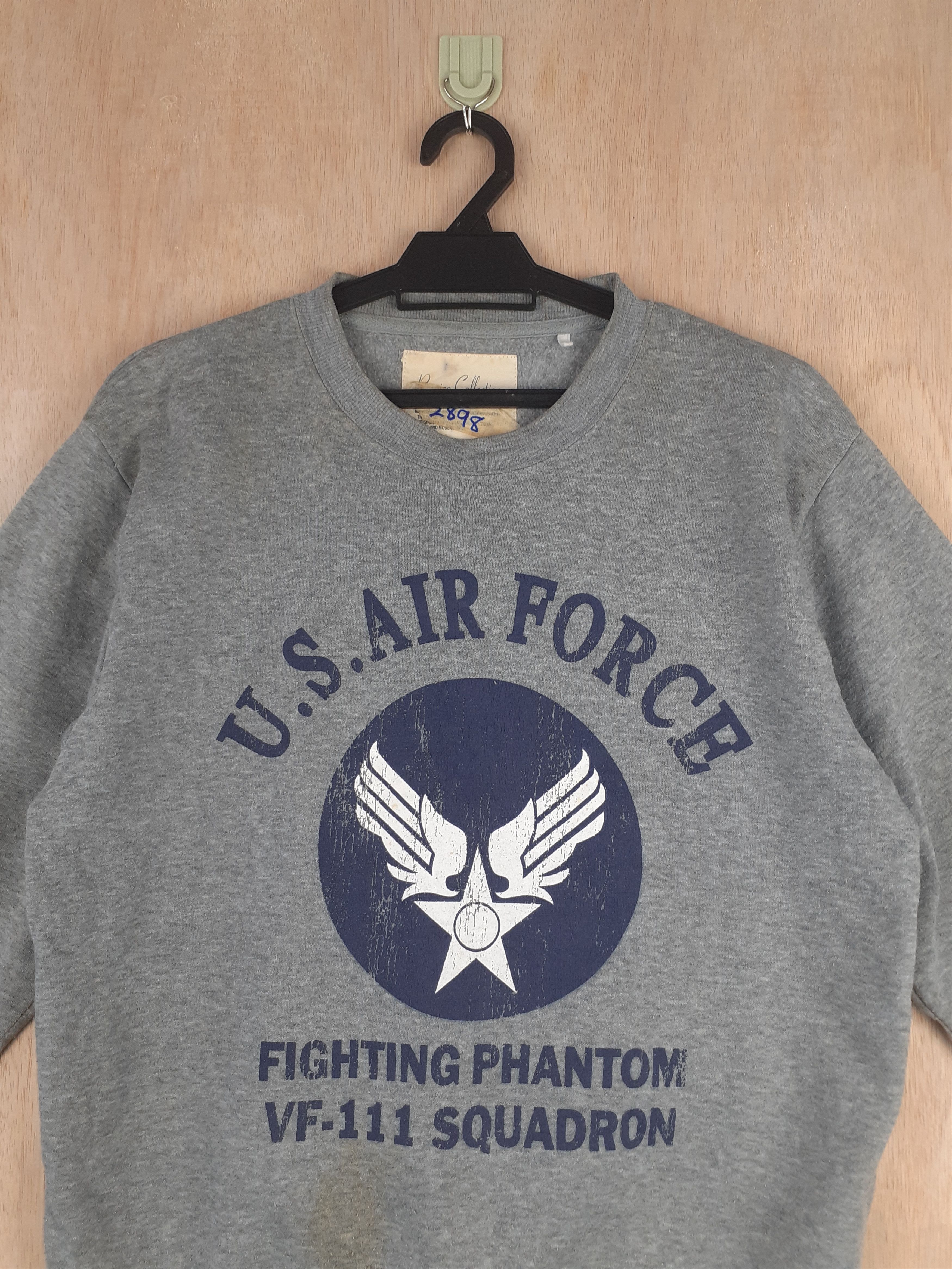 Japanese Brand Rerrizo Collection (US Air Force) gray sweater #2898 Size US M / EU 48-50 / 2 - 2 Thumbnail