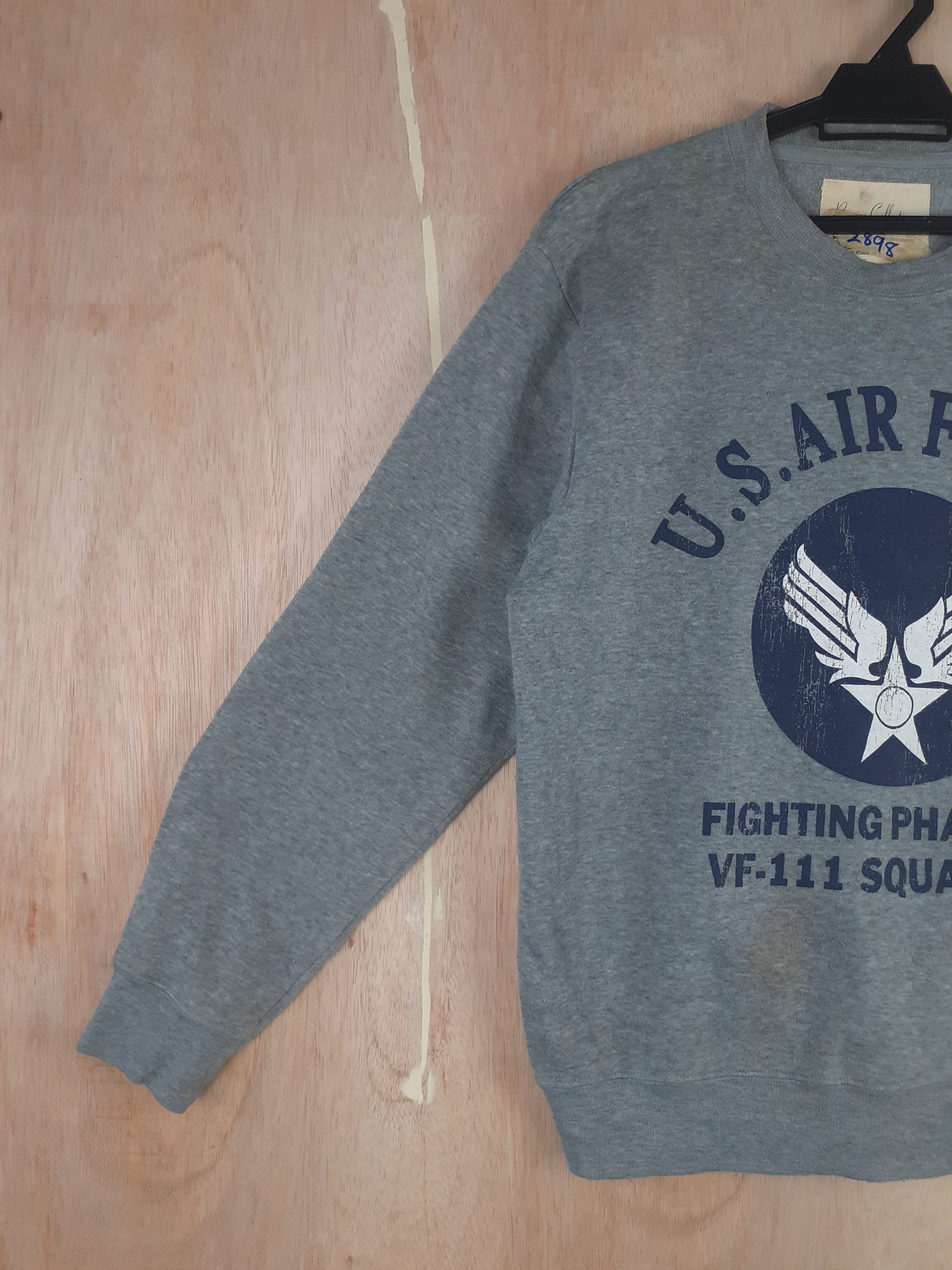 Japanese Brand Rerrizo Collection (US Air Force) gray sweater #2898 Size US M / EU 48-50 / 2 - 4 Thumbnail