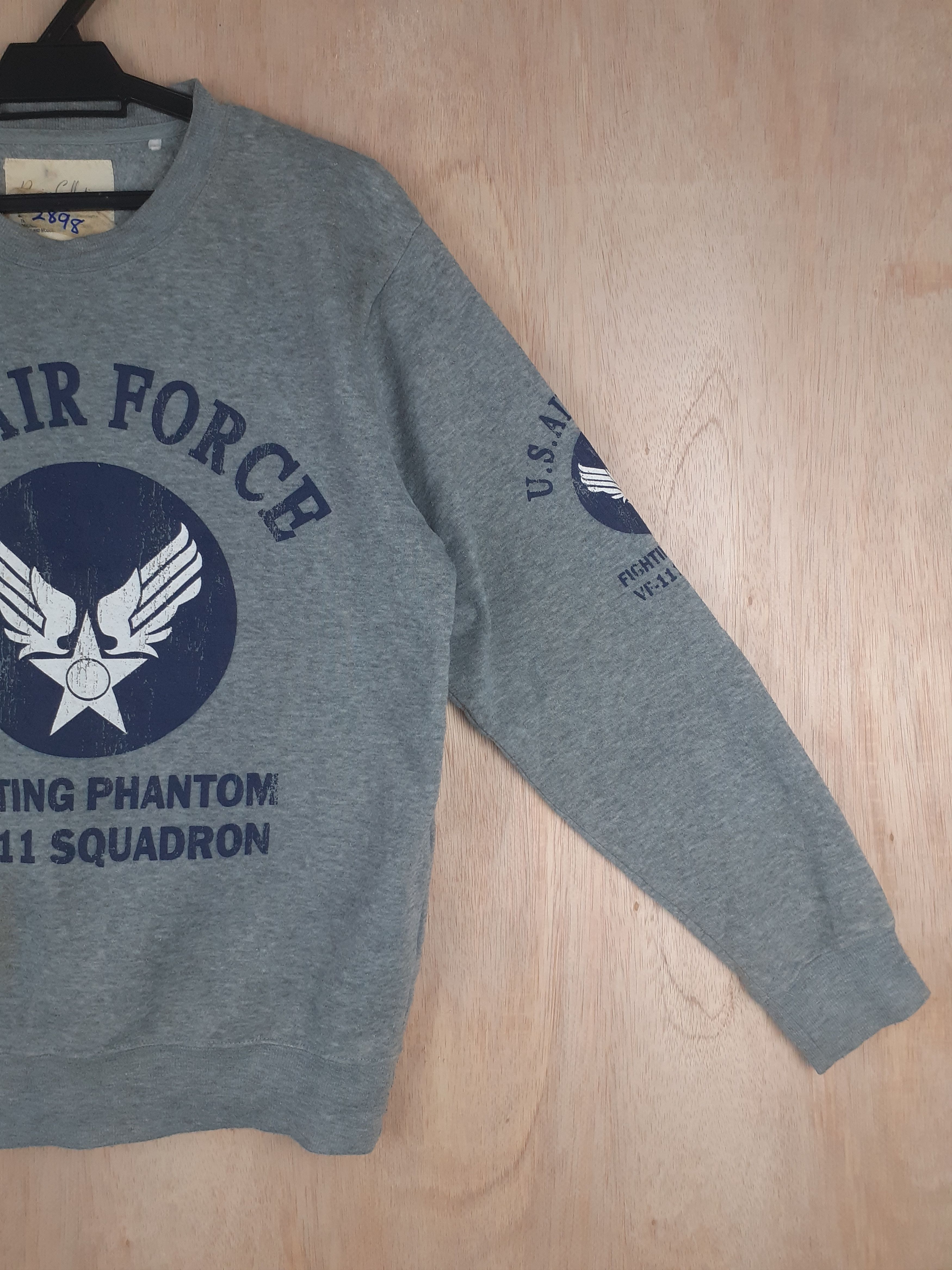 Japanese Brand Rerrizo Collection (US Air Force) gray sweater #2898 Size US M / EU 48-50 / 2 - 5 Thumbnail