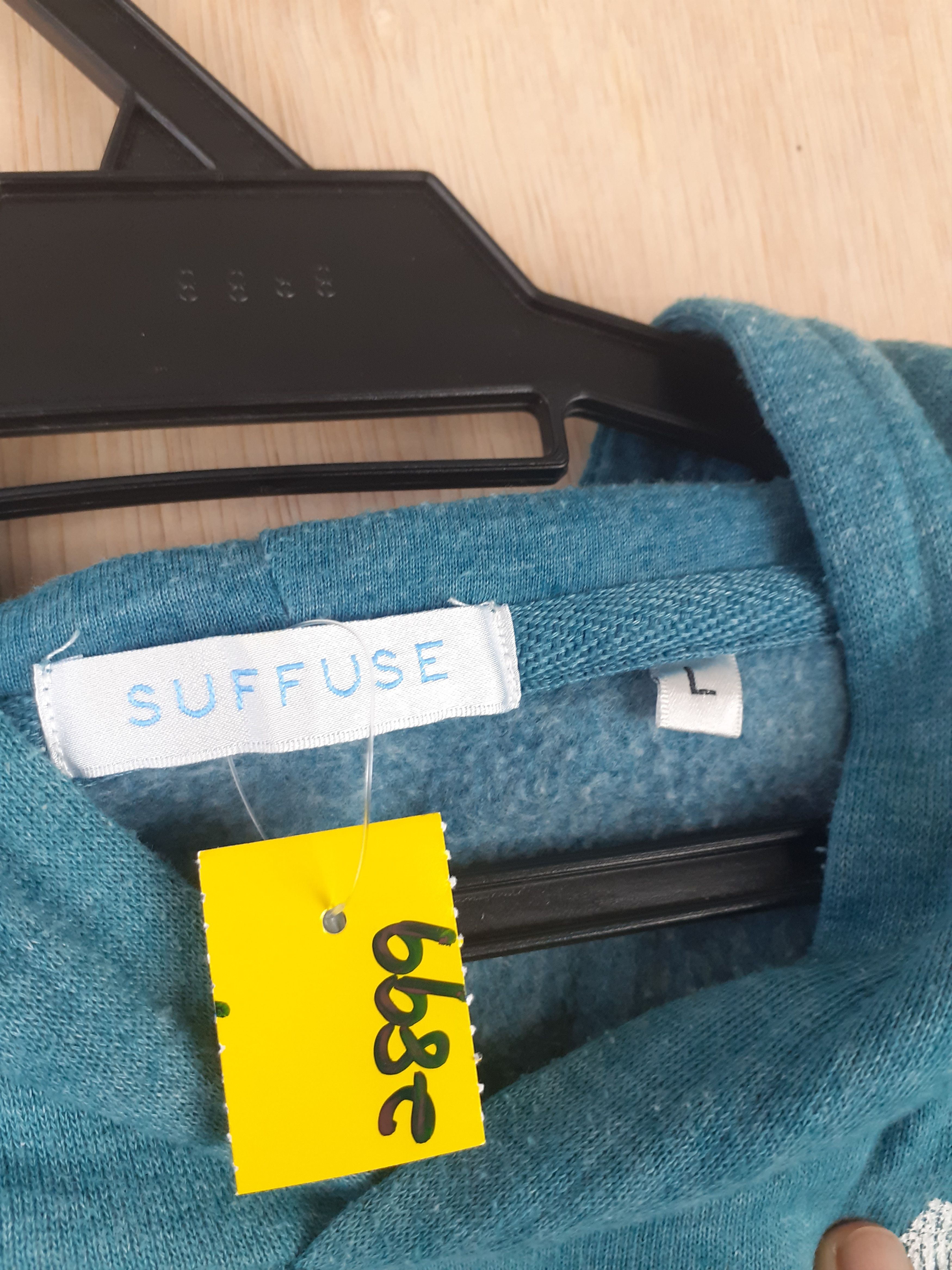 Japanese Brand Suffuse (US Air Force) turqouise sweatshirt hoodie #2899 Size US L / EU 52-54 / 3 - 8 Thumbnail